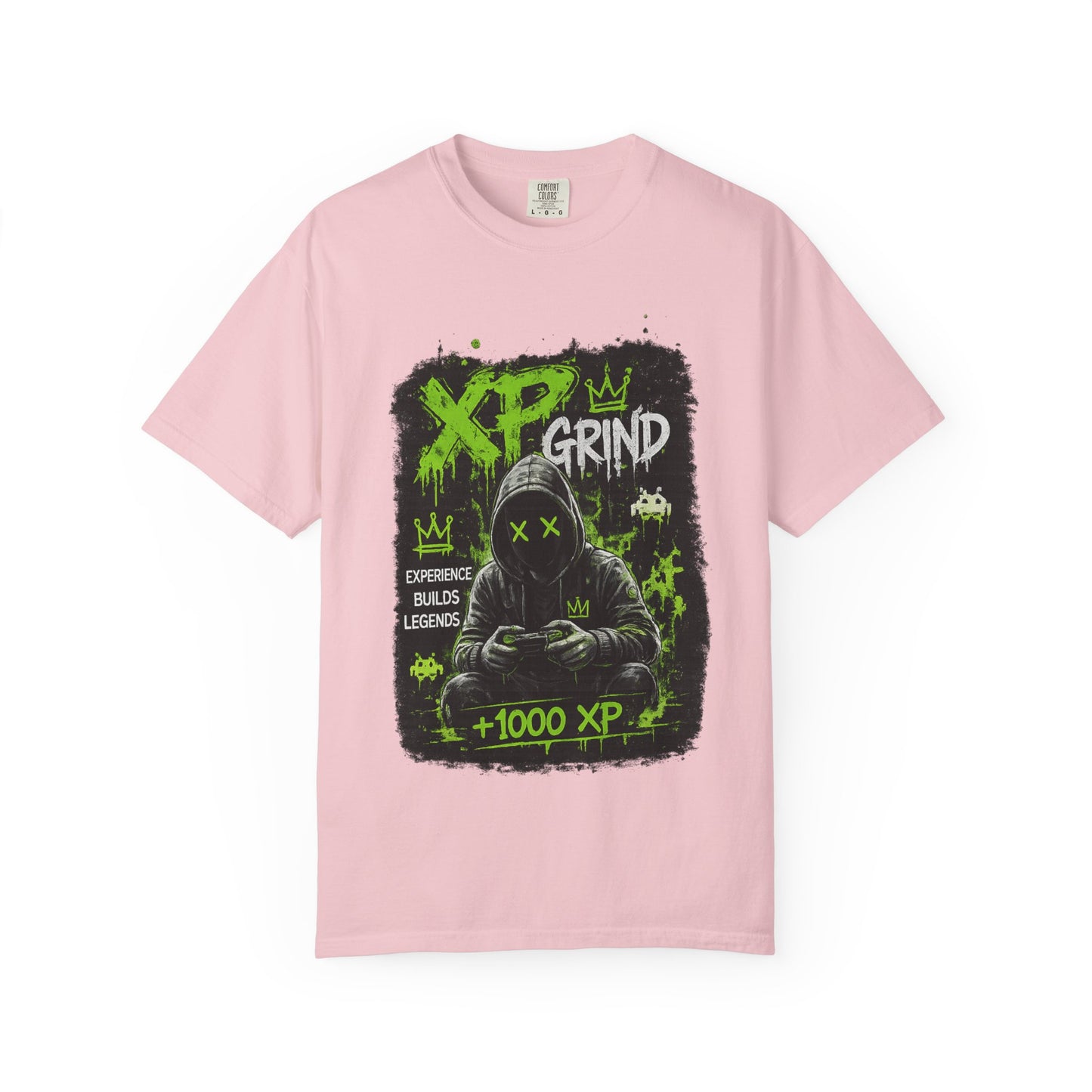 XP Grind Gamer T-Shirt — +1000 XP Hoodie-Style Graphic Tee for Gamers