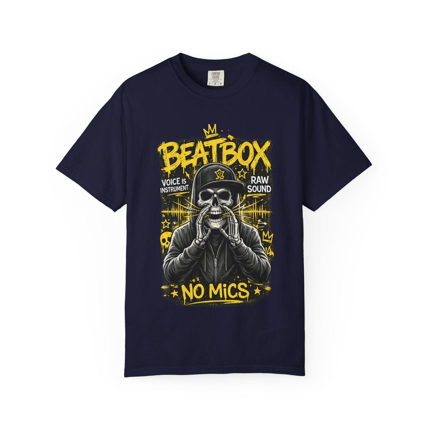 Beatbox No Mics T-Shirt — Skull Vocalist Streetwear Tee