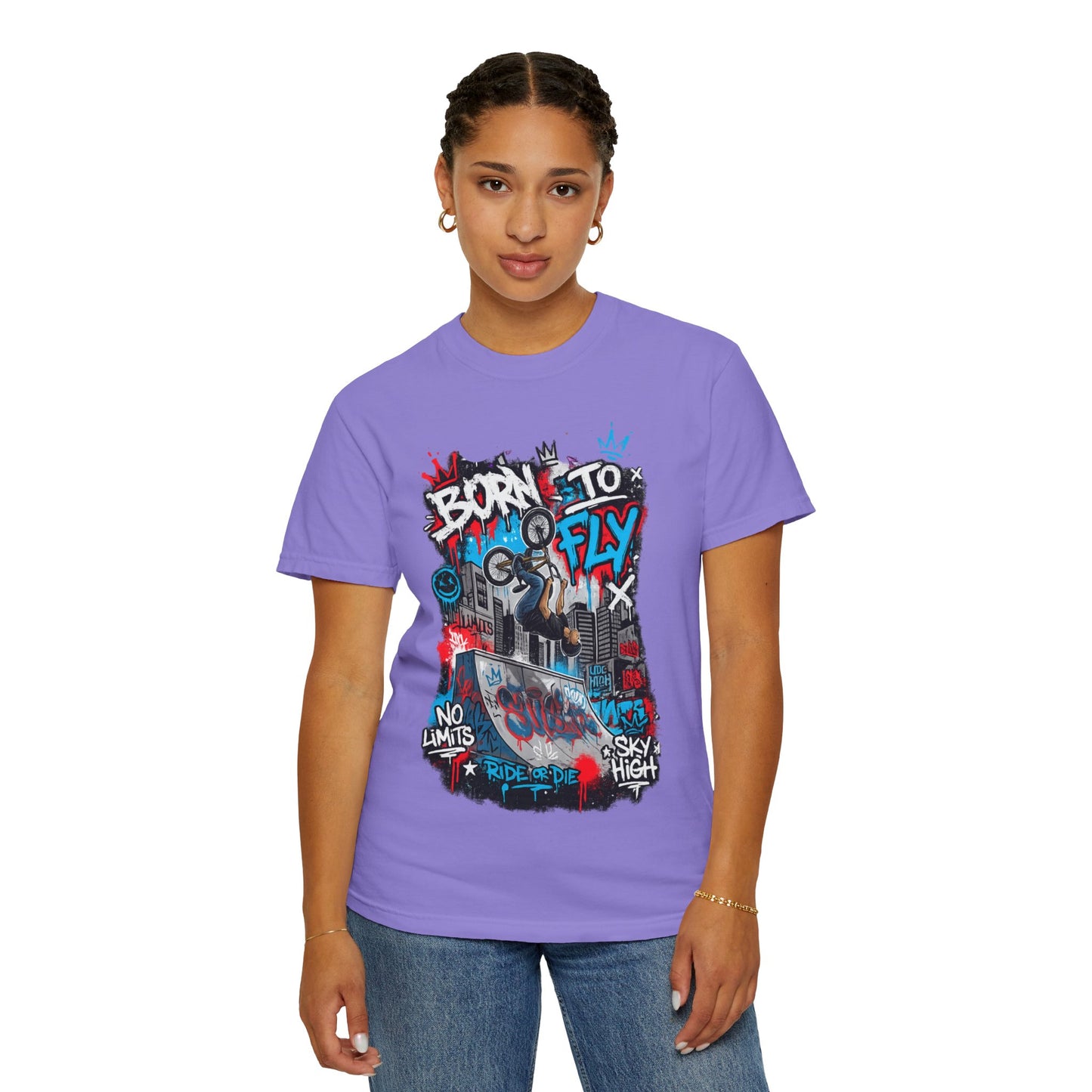 Born to Fly BMX Graffiti T-Shirt | Skate Bike Street Art Tee