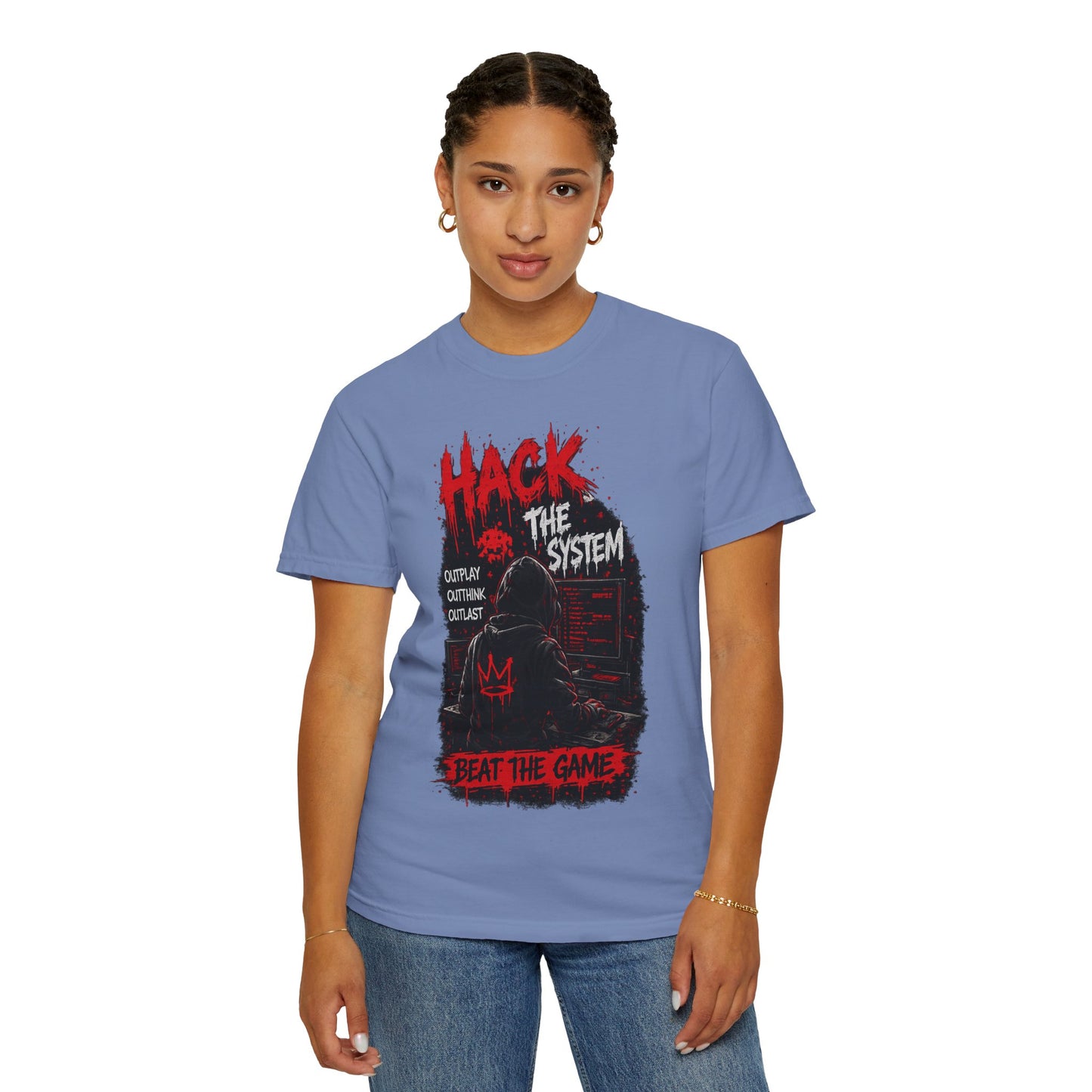 Hack the System T-Shirt — Beat the Game Hacker Graphic Tee