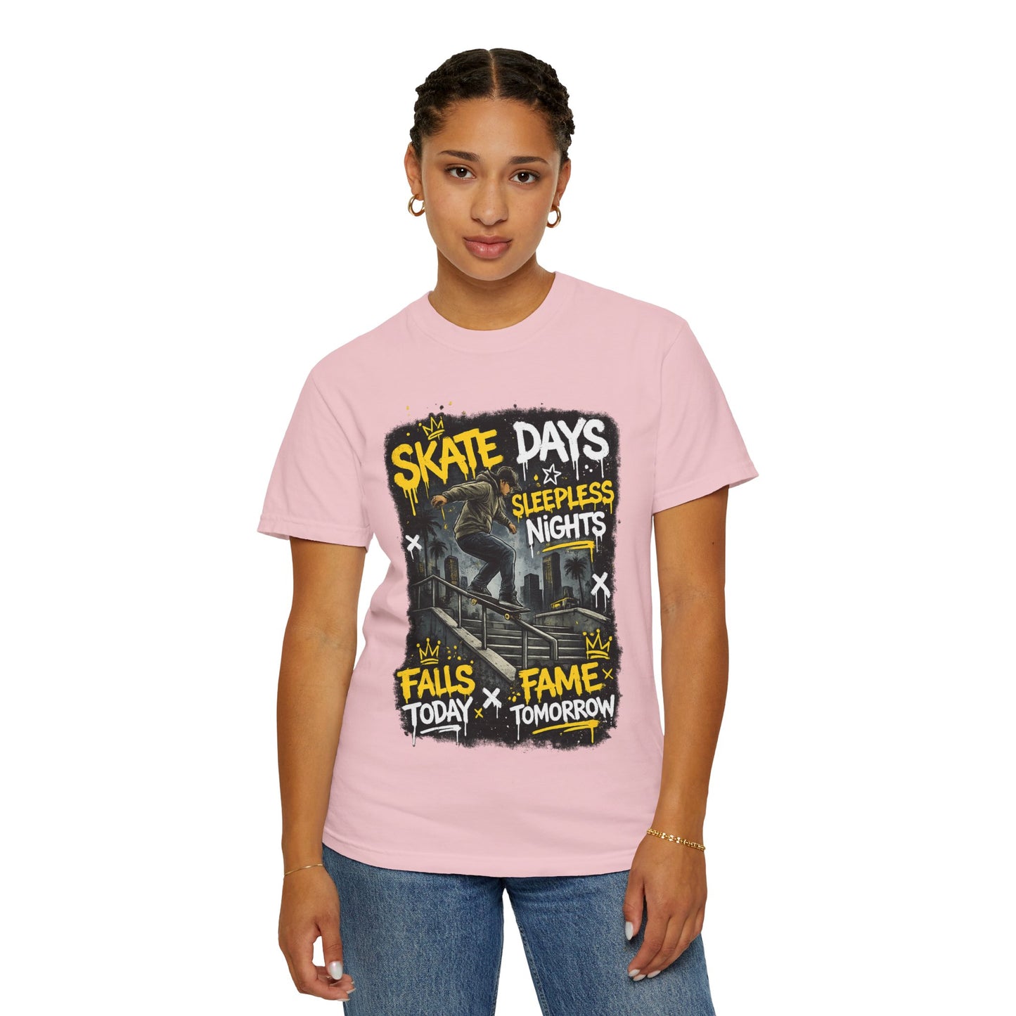 Skate Days Graphic T-Shirt — "Skate Days Sleepless Nights" Streetwear Tee