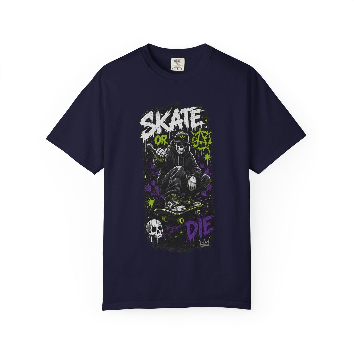 Skate or Die Graphic T‑Shirt — Grim Reaper Skateboard Tee