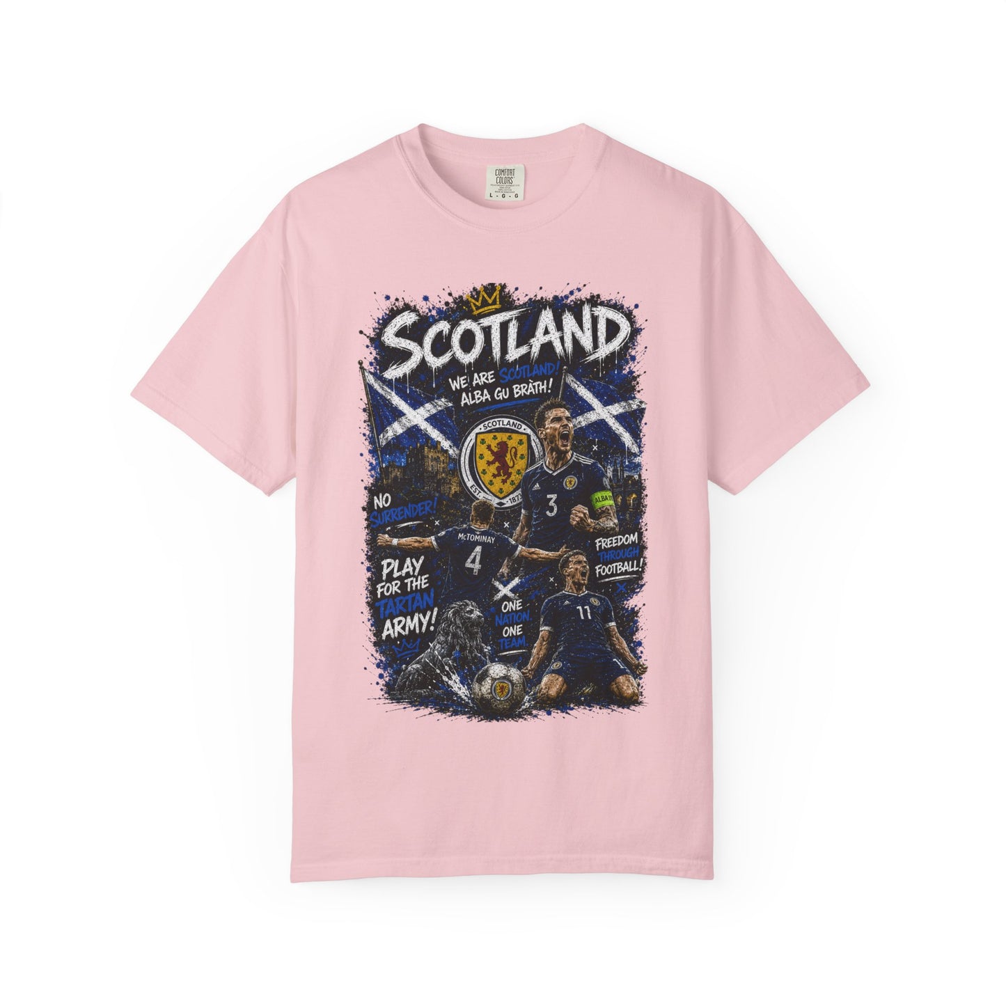 Scotland Football Players T-shirt | Scottish Soccer Crest, Saltire Graphics