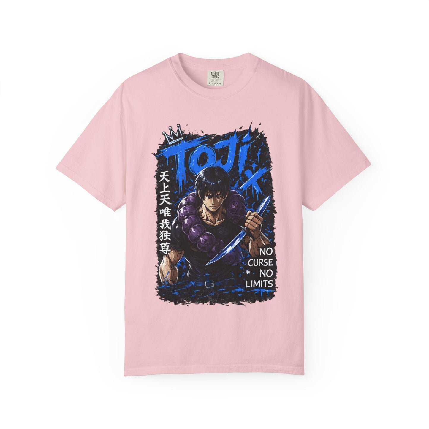 Toji Swordfighter Anime T-Shirt — 'No Curse, No Limits' Graphic Tee