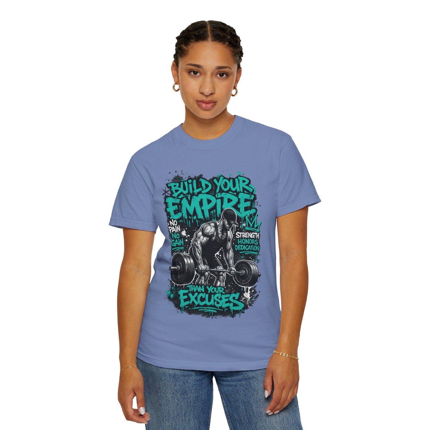 Build Your Empire Deadlift Graphic T-Shirt | Motivational Gym Workout Shirt