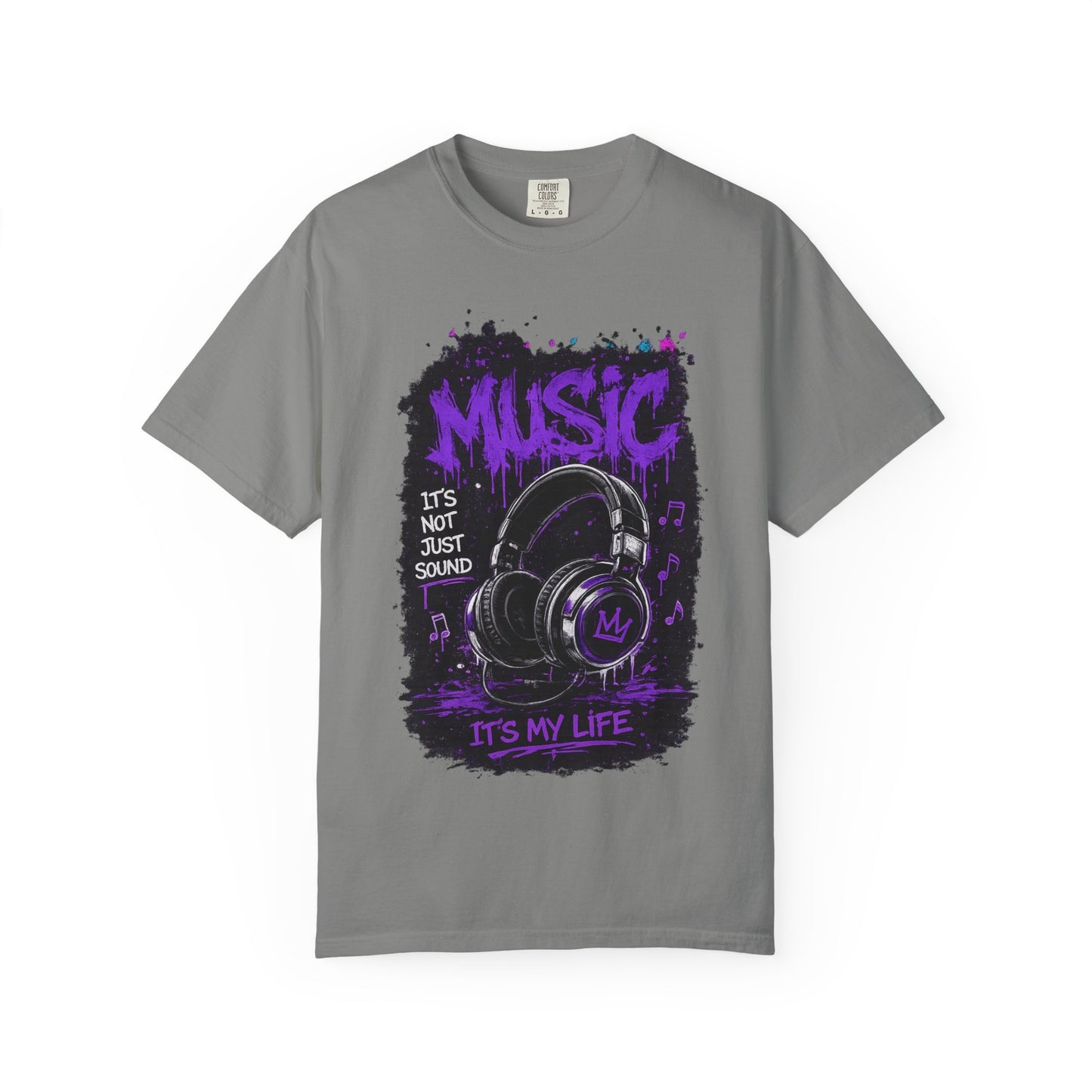 Music Is My Life T-Shirt — Headphones Graphic Tee