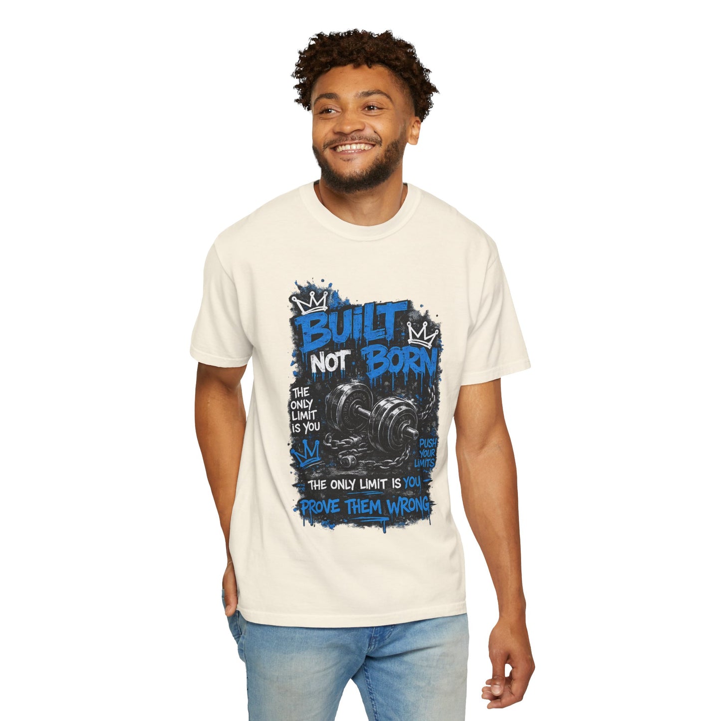 Built Not Born Gym T-Shirt — 'Built Not Born' Motivational Workout Tee