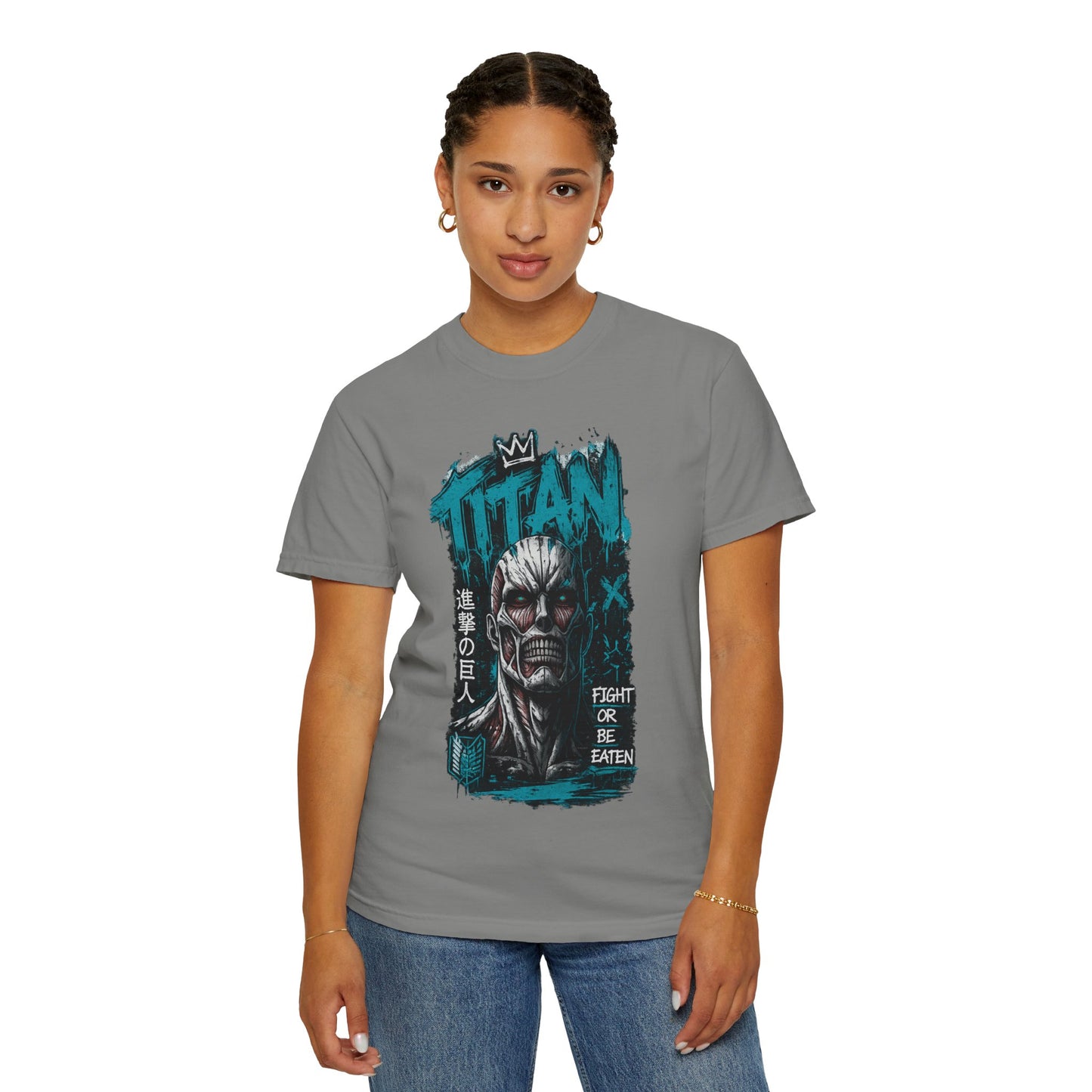 Titan Graphic T-Shirt — 'Fight or Be Eaten' Anime Tee