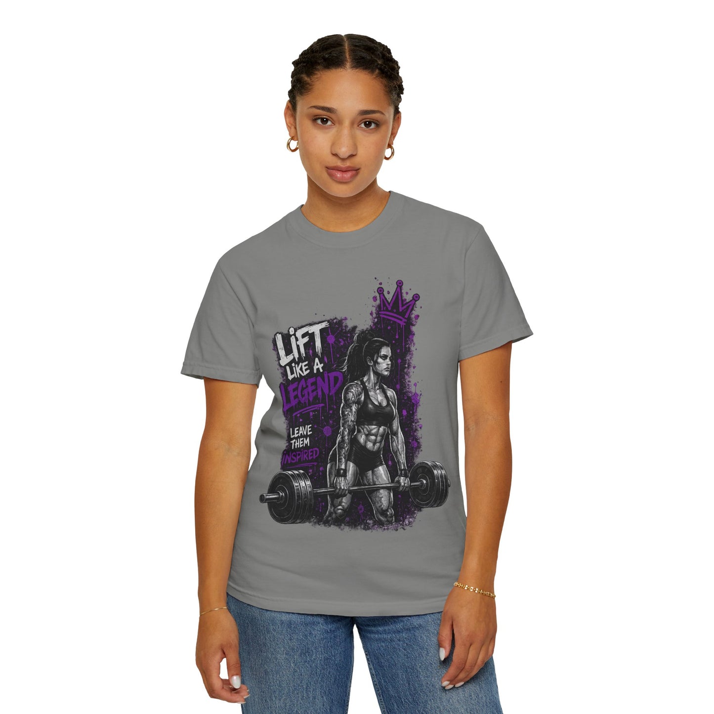 Lift Like a Legend Weightlifting T-Shirt — Female Power Deadlift Gym Tee
