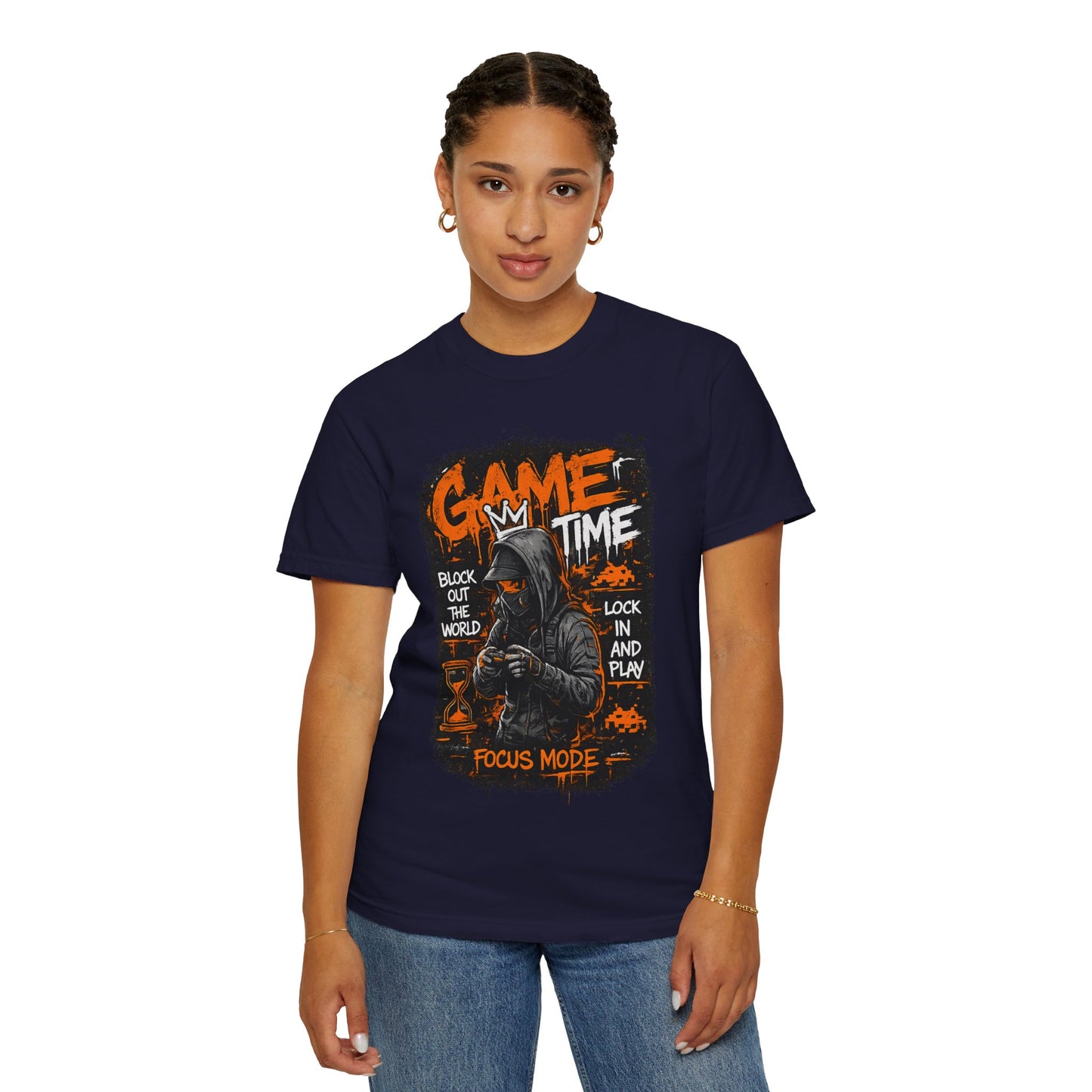 Game Time Hooded Grim Reaper illustration T-Shirt | Focus Mode, Gaming