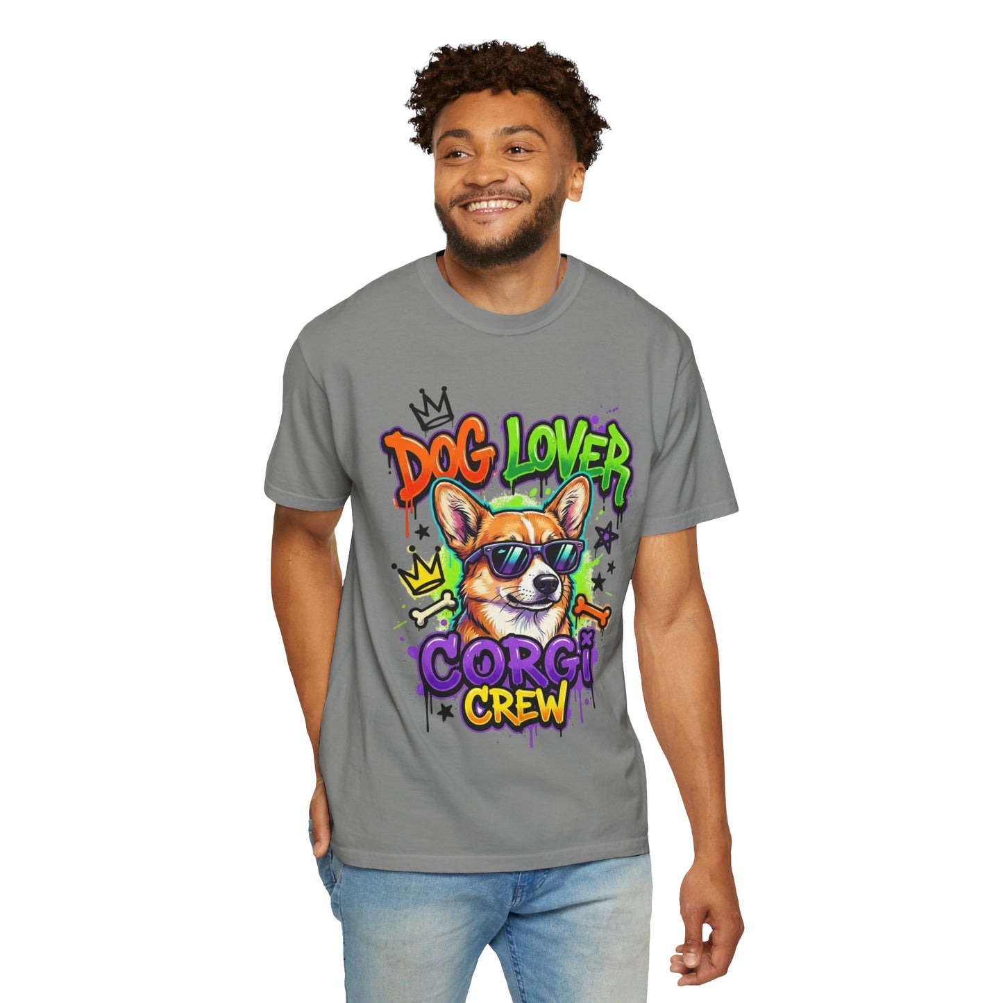 Corgi Crew Dog Lover T-Shirt – Cute Cartoon Corgi Graphic Tee