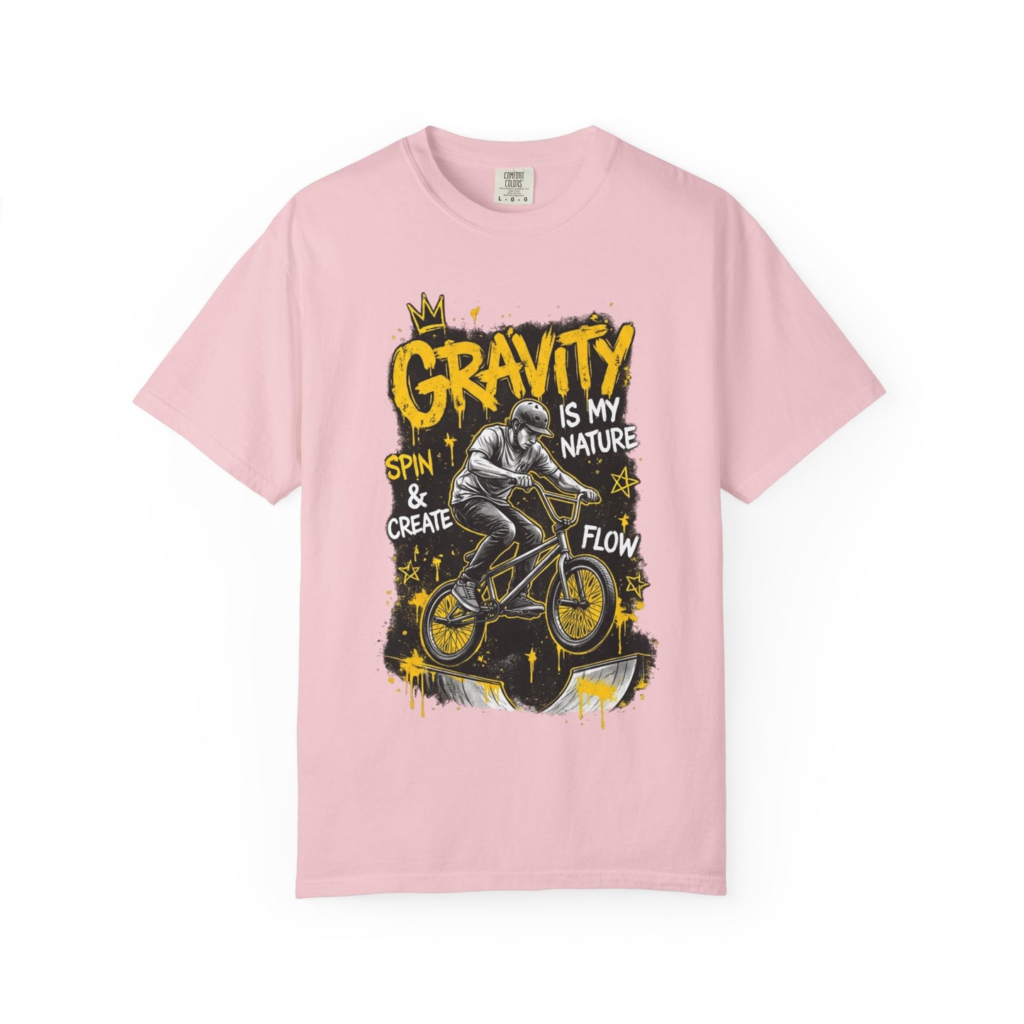 Gravity Is My Nature BMX T-Shirt — Spin, Create & Flow Graphic Tee