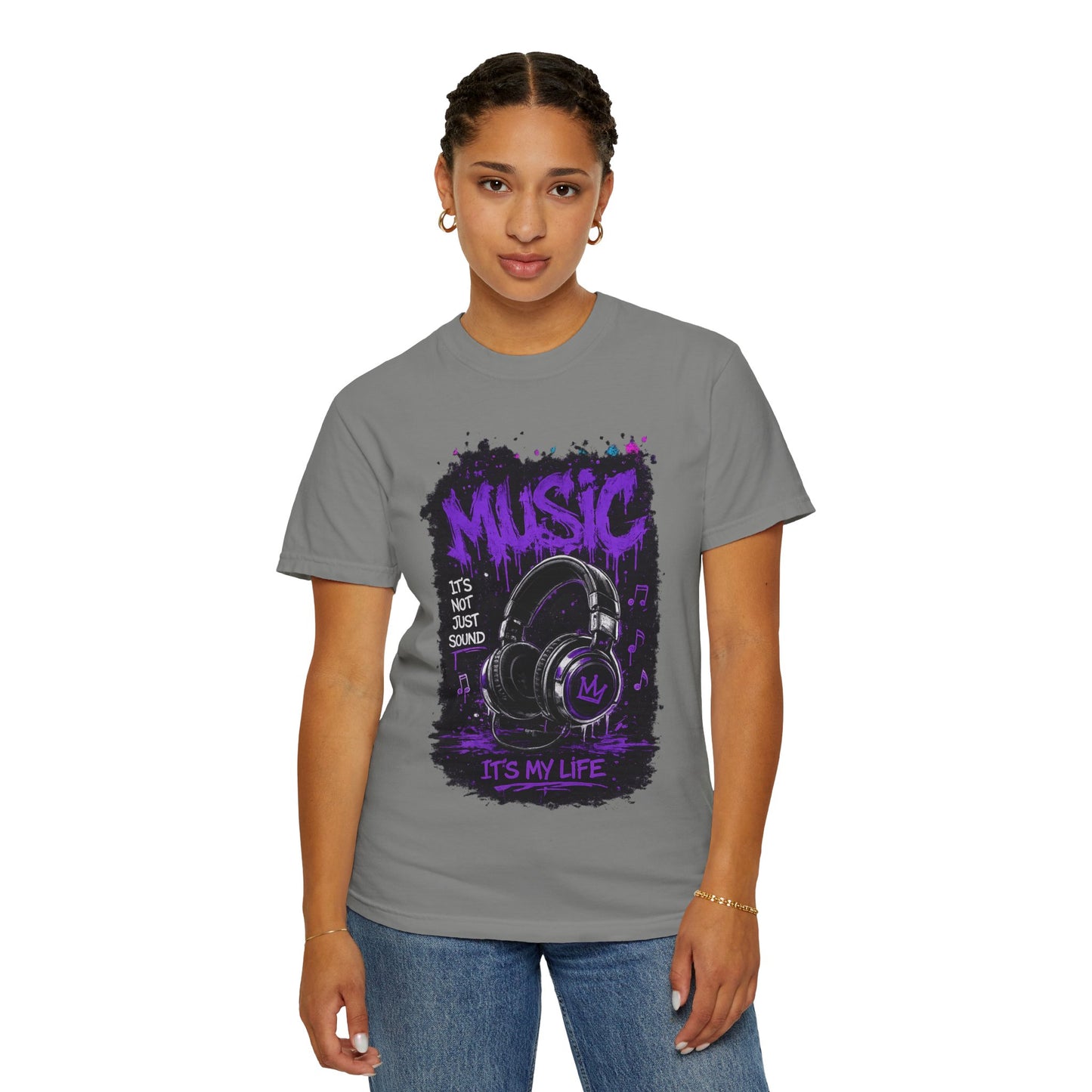 Music Is My Life T-Shirt — Headphones Graphic Tee