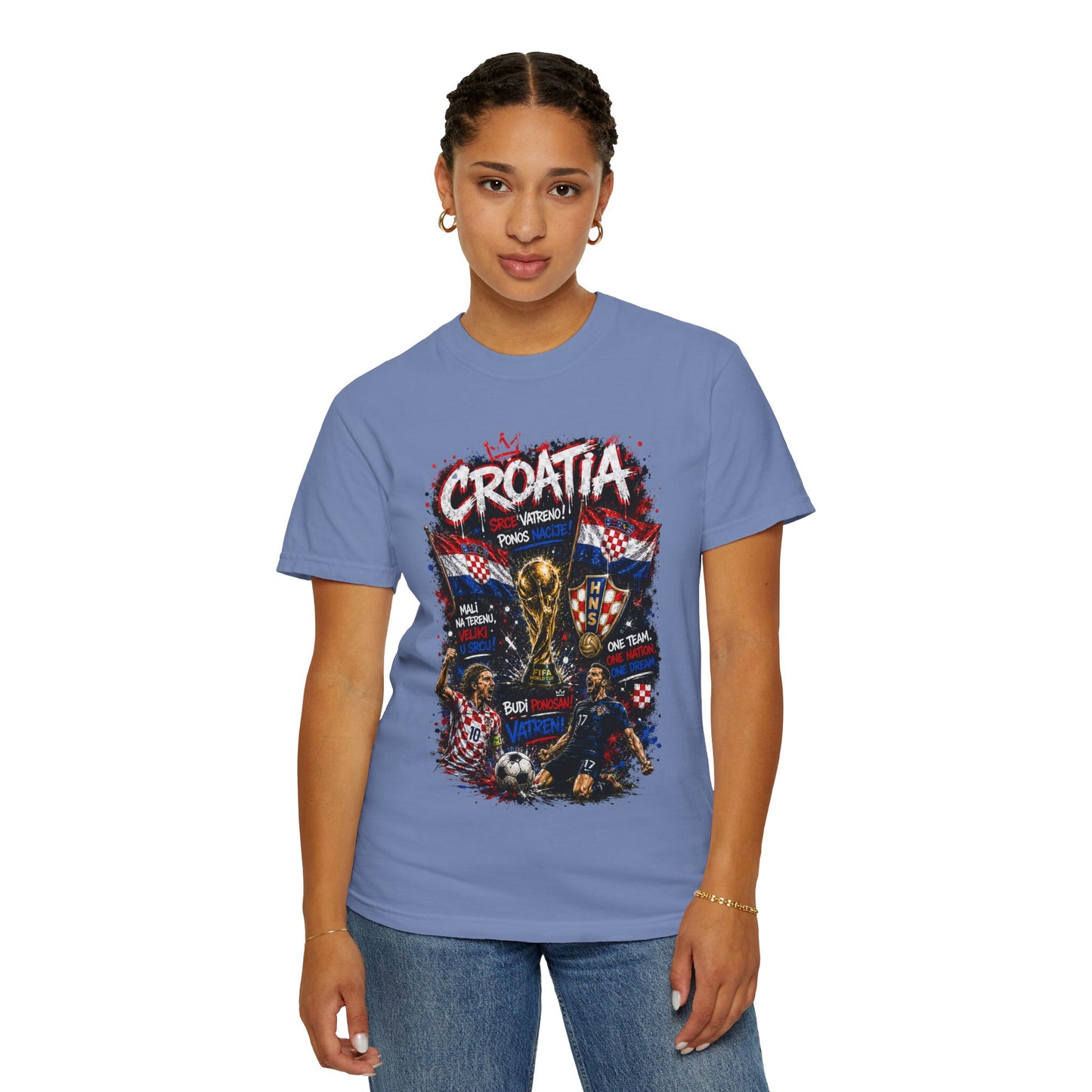 Croatia World Cup Trophy Soccer T-Shirt | Croatian Flag Football Tee