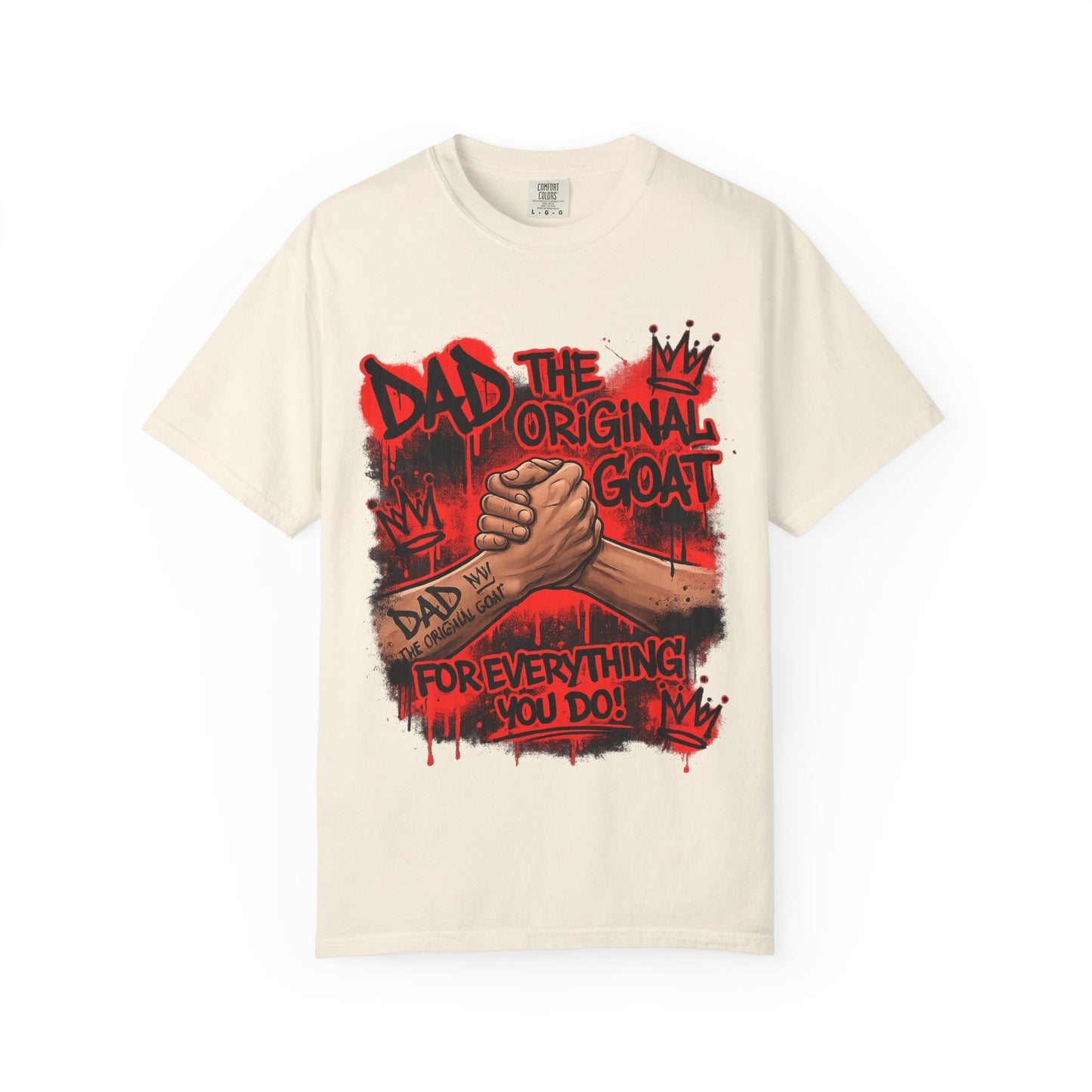 The Original GOAT Dad T-Shirt | Arm Wrestle Graphic Fathers Day Shirt
