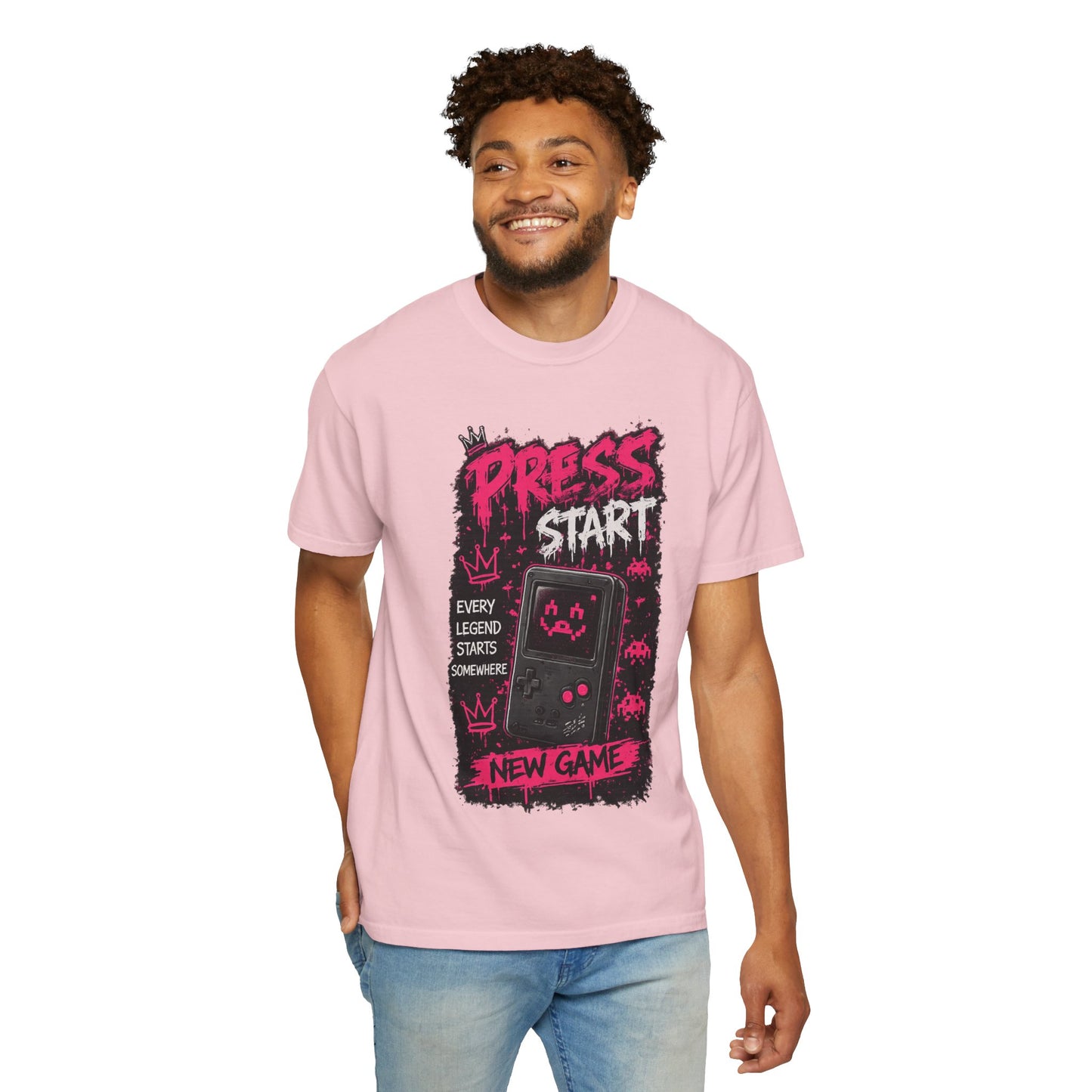 Press Start New Game T-Shirt — Retro Gamer Graphic Tee