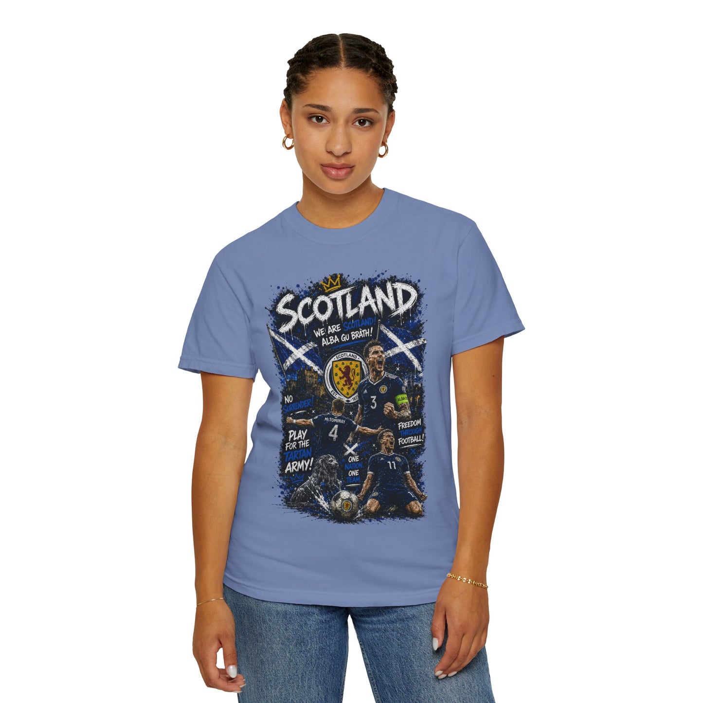 Scotland Football Players T-shirt | Scottish Soccer Crest, Saltire Graphics