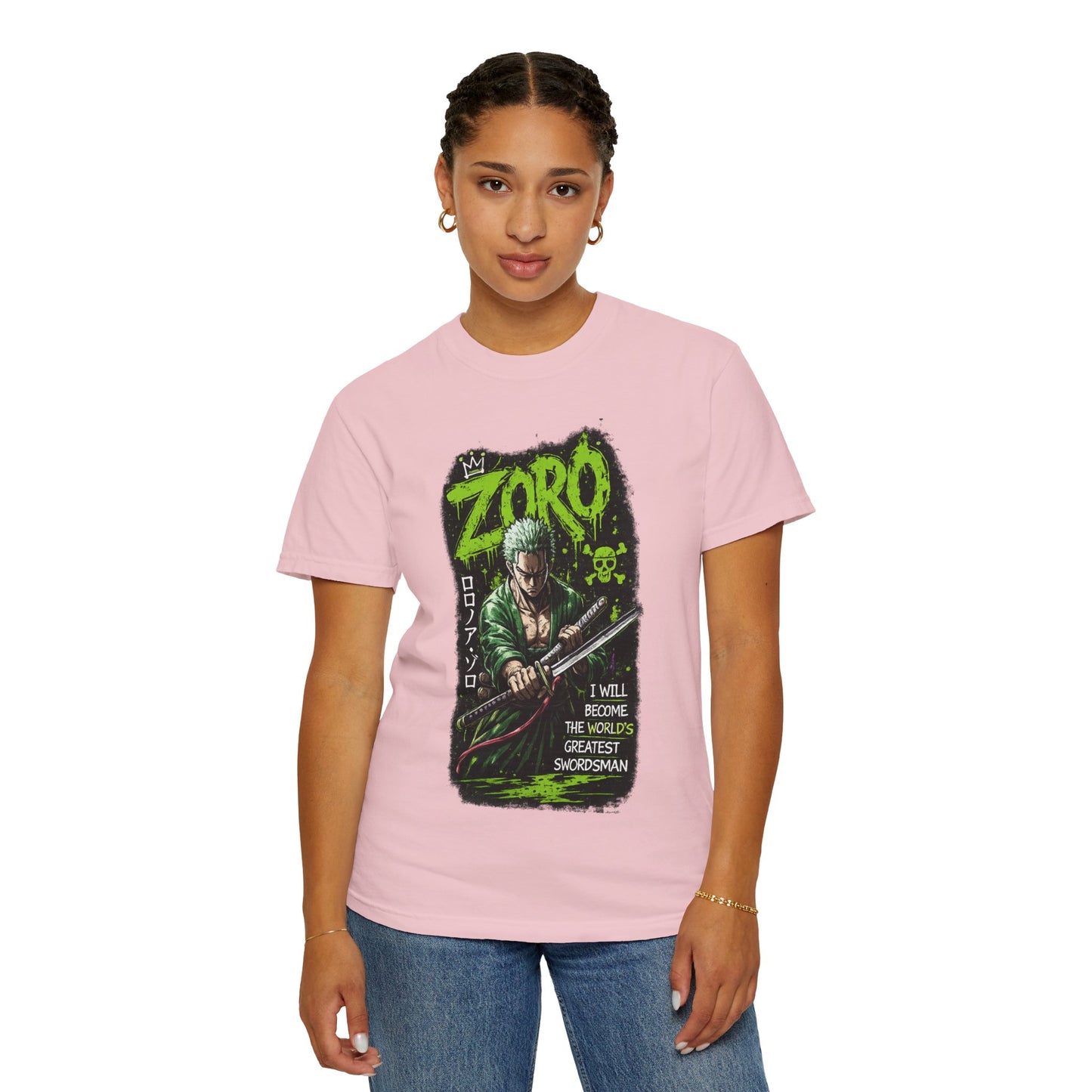 Zoro Graphic T-Shirt — 'I Will Become The World's Greatest Swordsman' Anime Tee