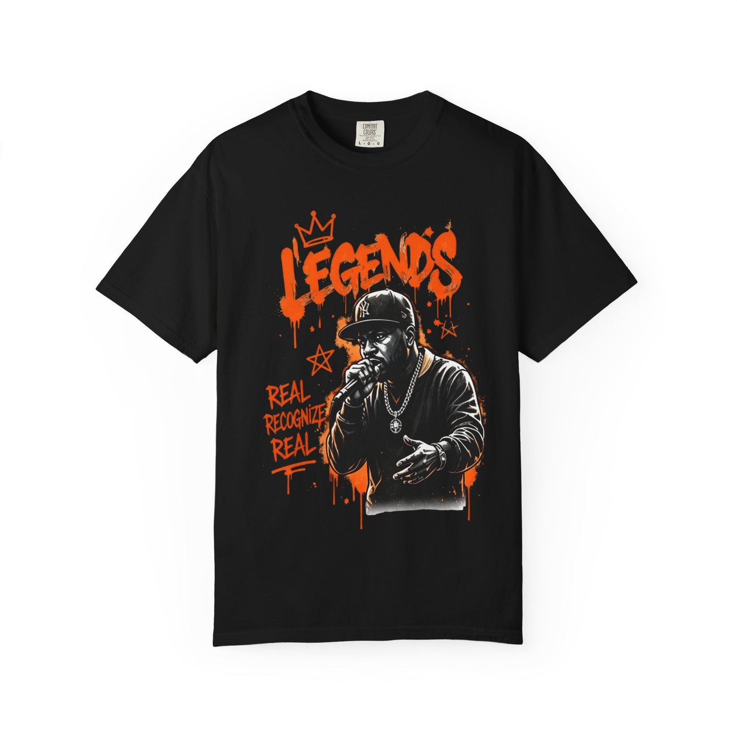 Legend’s Rapper Graphic T-Shirt — “Real Recognize Real” Streetwear Tee