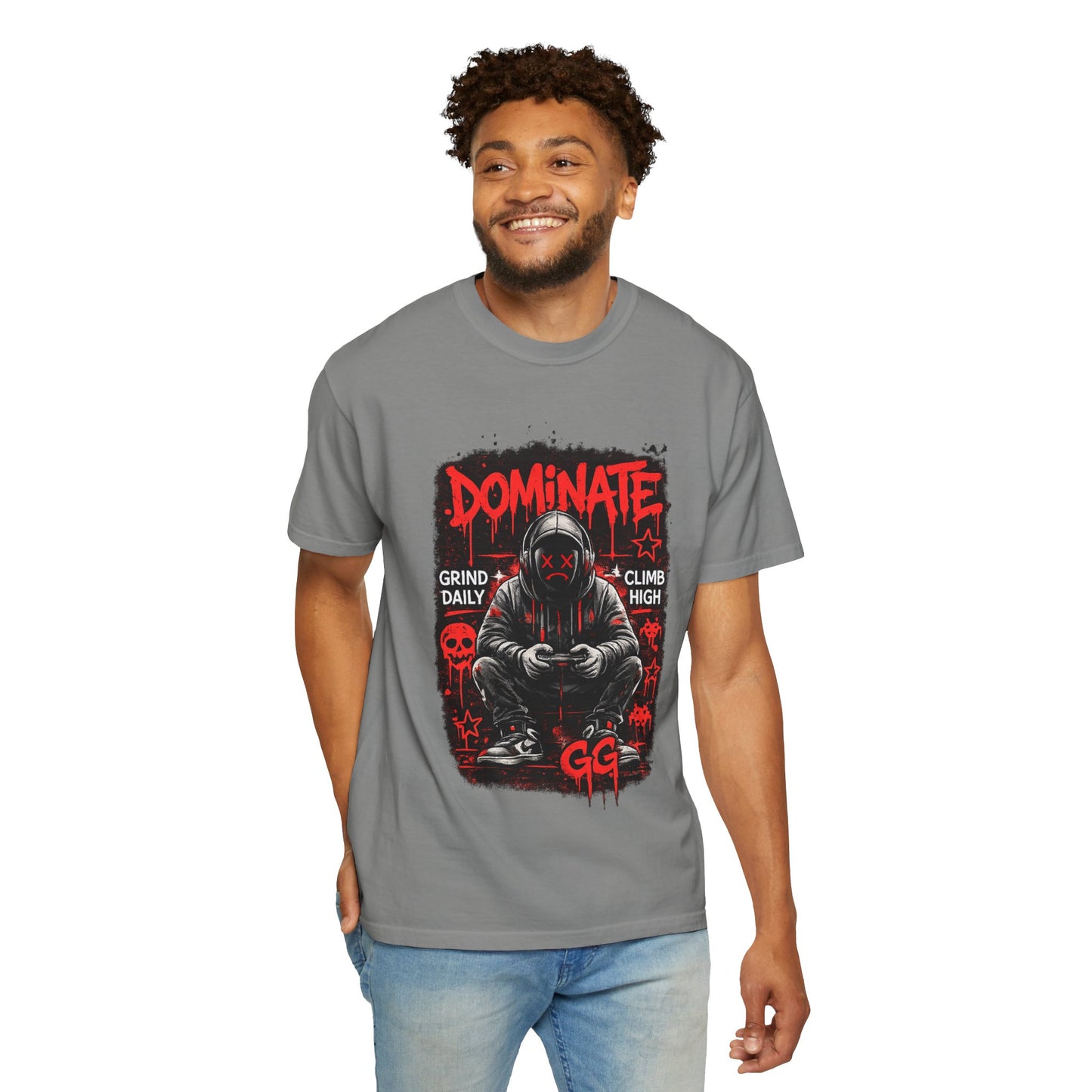 Dominate Gamer Hoodie Graphic T-Shirt | Gaming Streetwear Tee