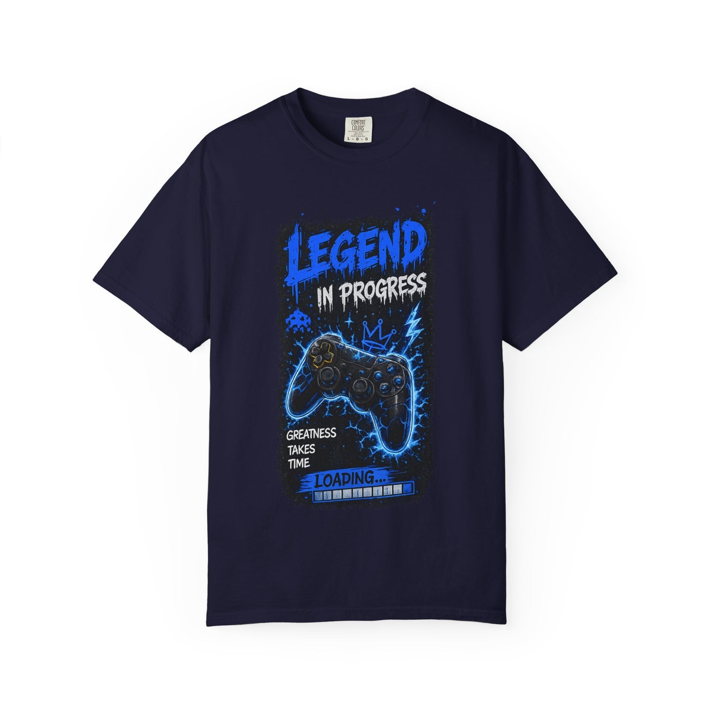 Legend in Progress Gamer T-Shirt — "Legend in Progress" Graphic Tee with Controller