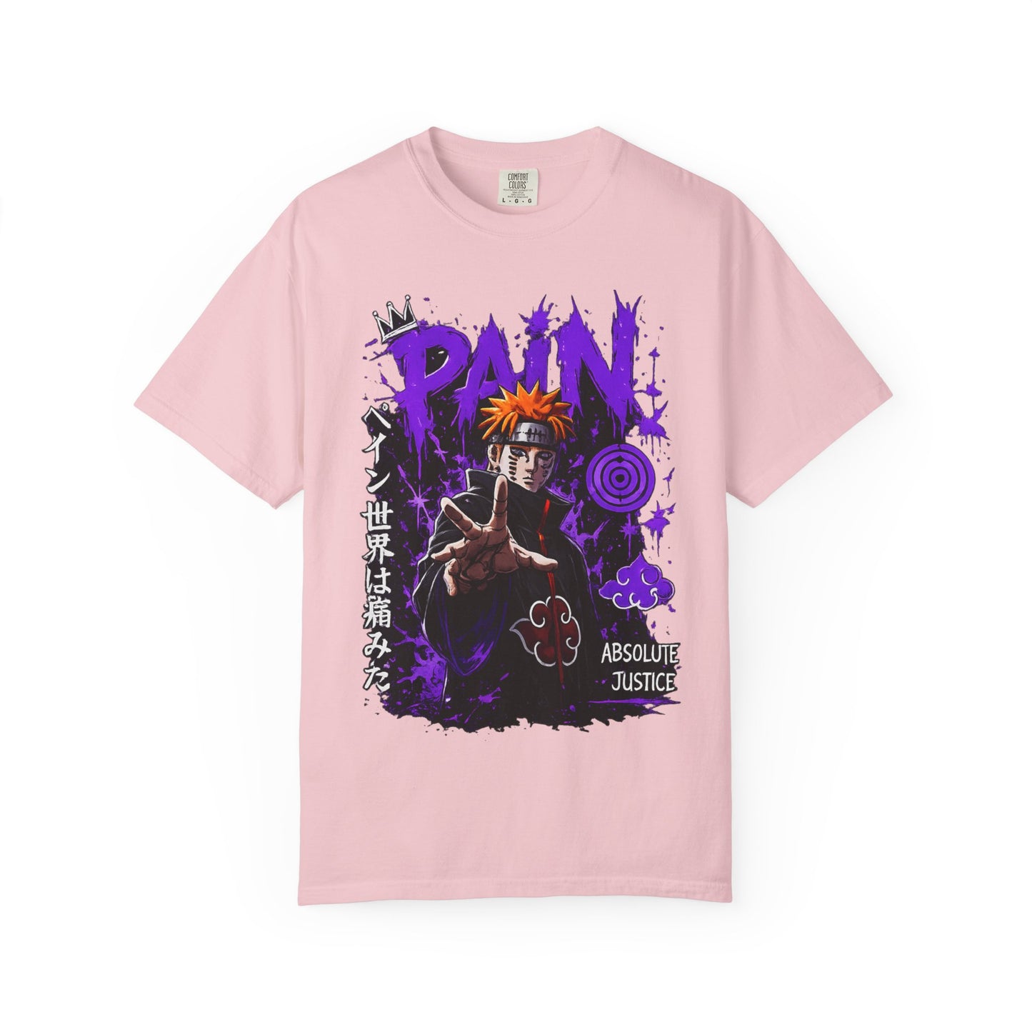 Anime Pain Graphic T-Shirt — 'Pain' & Akatsuki Design with Japanese Text