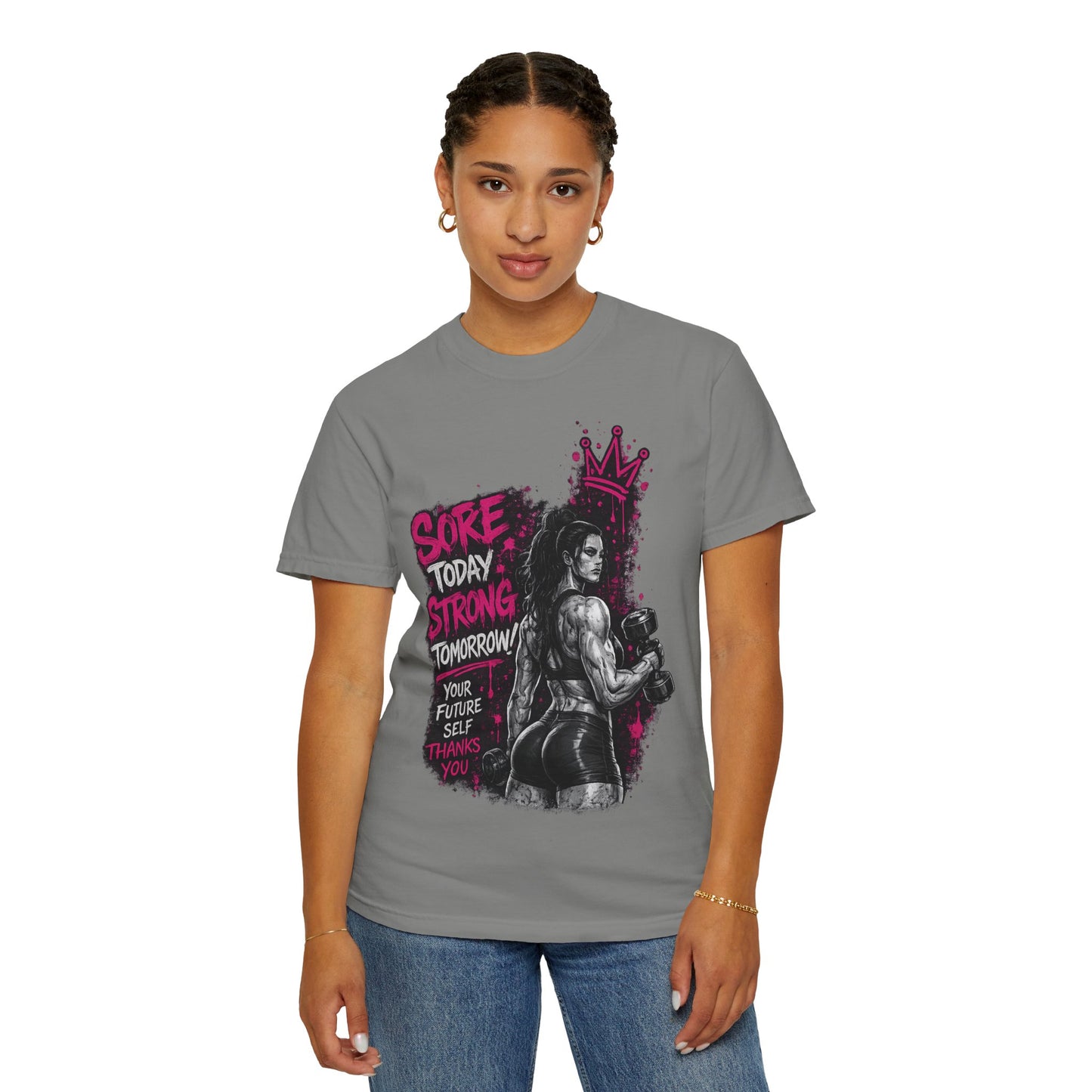 Motivational Boxing T-Shirt — "Sore Today, Strong Tomorrow" Gym Tee