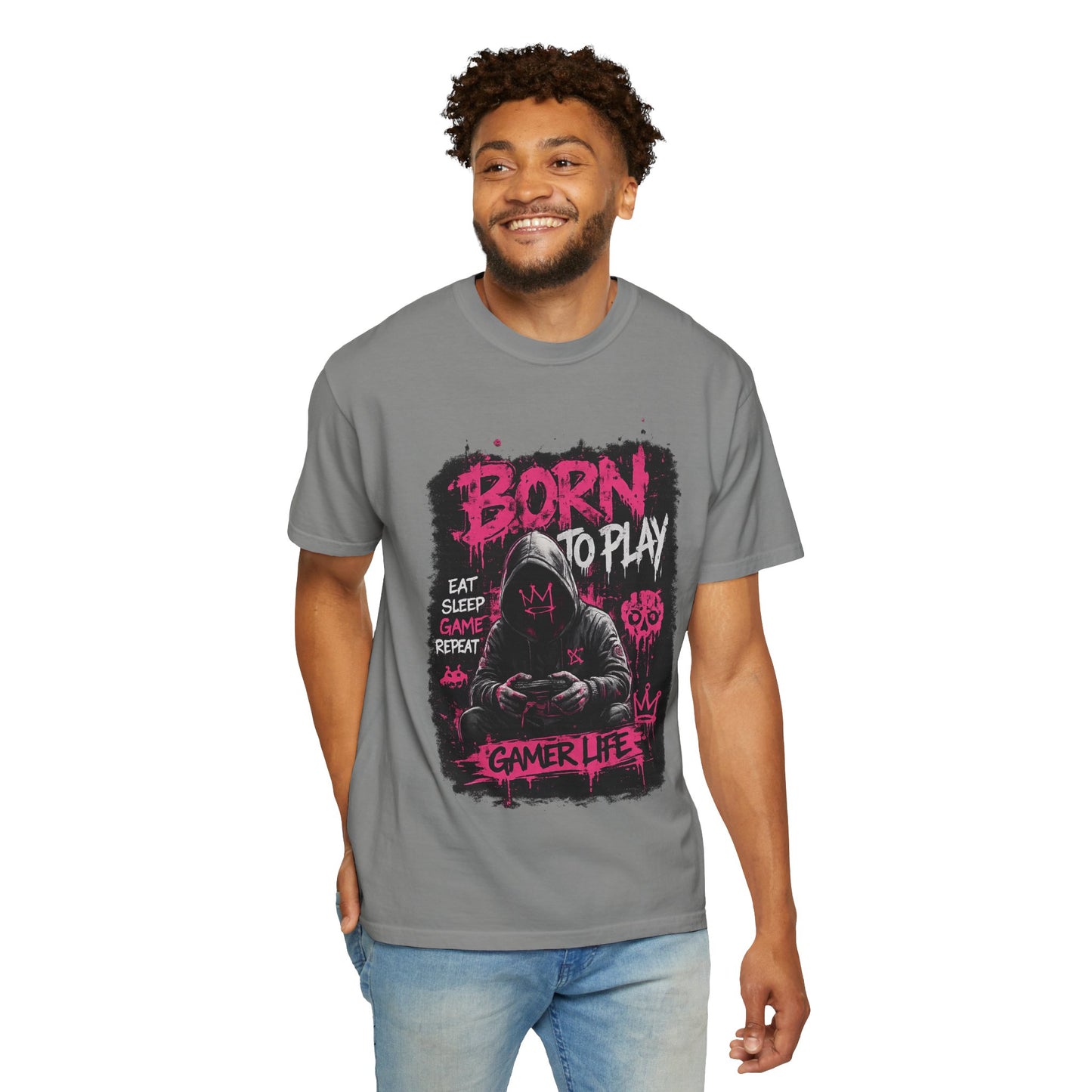 Gamer Life T-Shirt — "Born to Play" Hooded Player Graphic Tee
