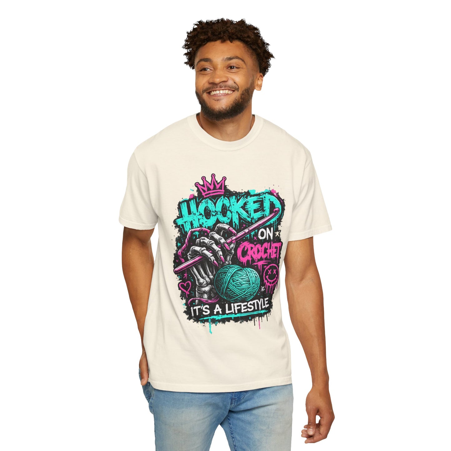 Hooked on Crochet T-Shirt — "It's a Lifestyle" Graphic Tee for Crochet Lovers