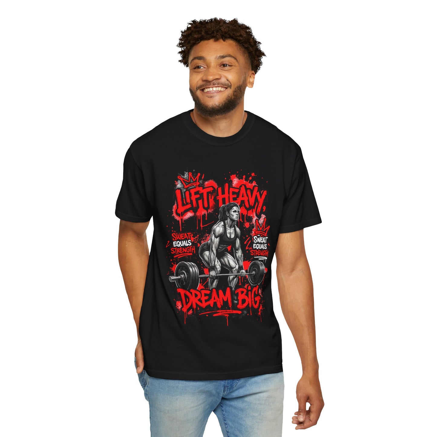 Lift Heavy Dream Big T-shirt | Female Deadlift Weightlifting Design