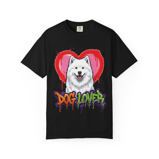 Dog Lover T-Shirt — Cute Samoyed Heart Graphic Tee