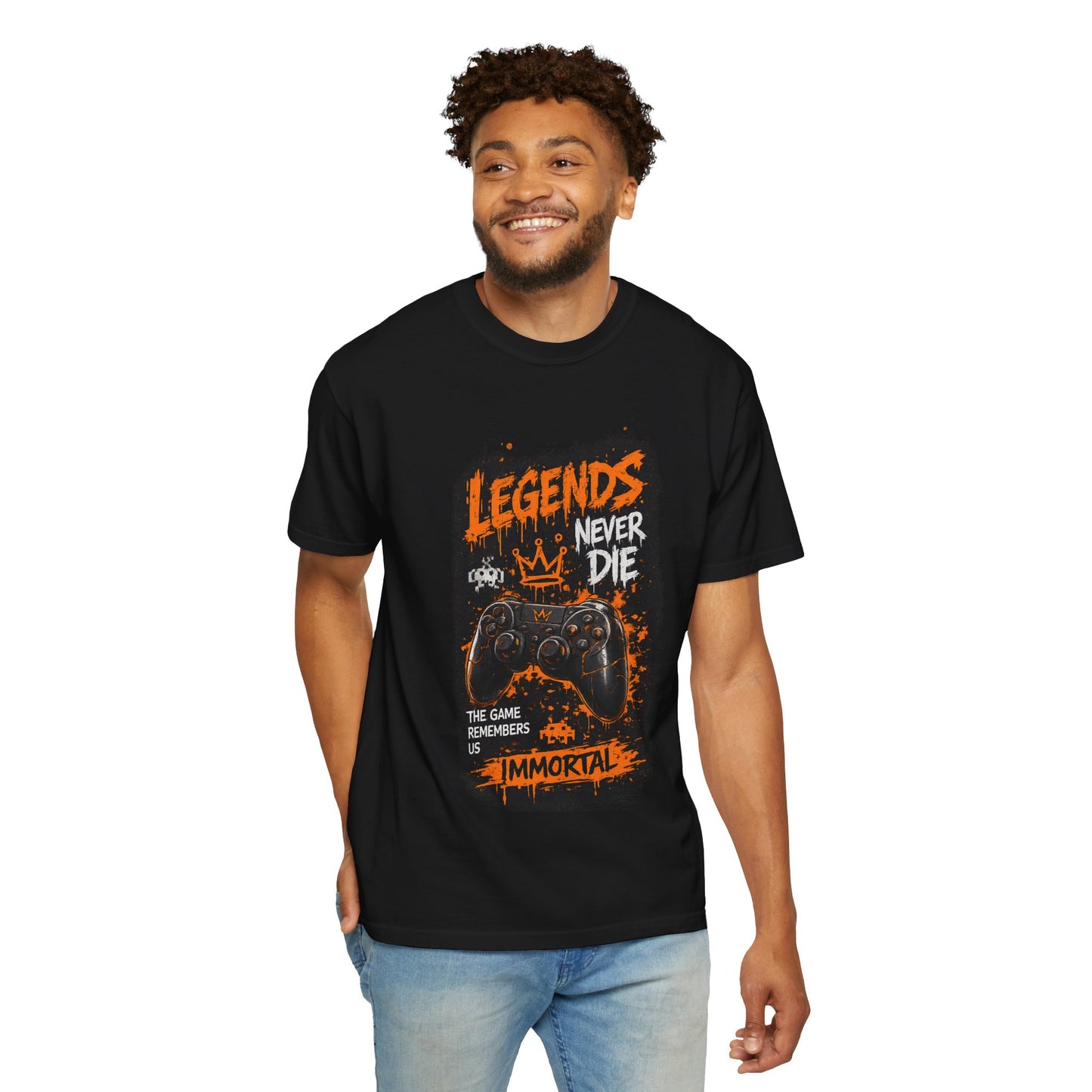 Legends Never Die Gamer T-Shirt – Immortal Video Game Controller Tee