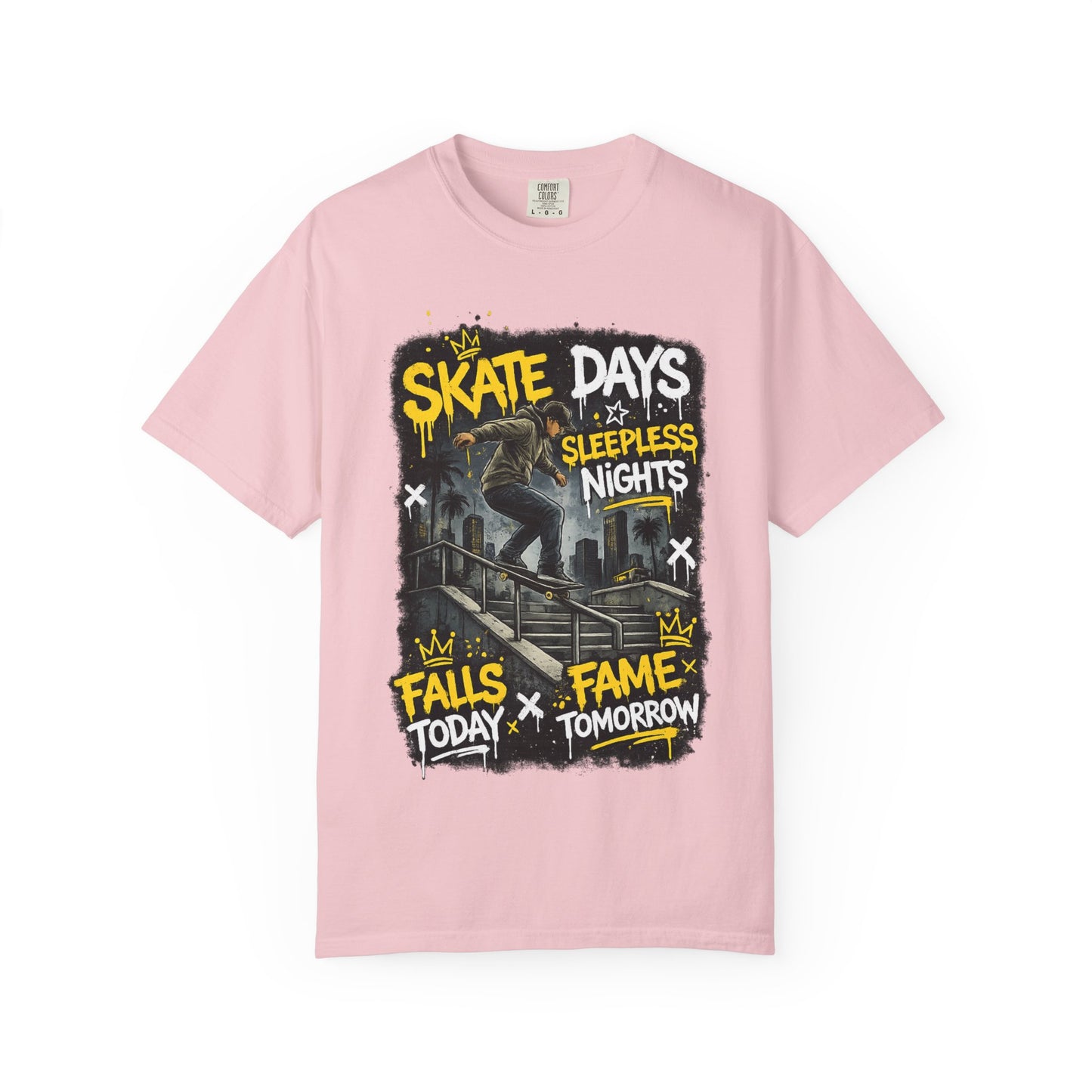 Skate Days Graphic T-Shirt — "Skate Days Sleepless Nights" Streetwear Tee