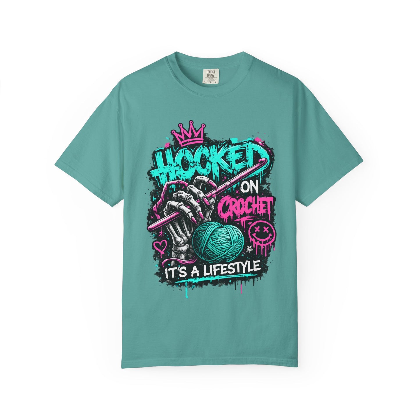 Hooked on Crochet T-Shirt — "It's a Lifestyle" Graphic Tee for Crochet Lovers