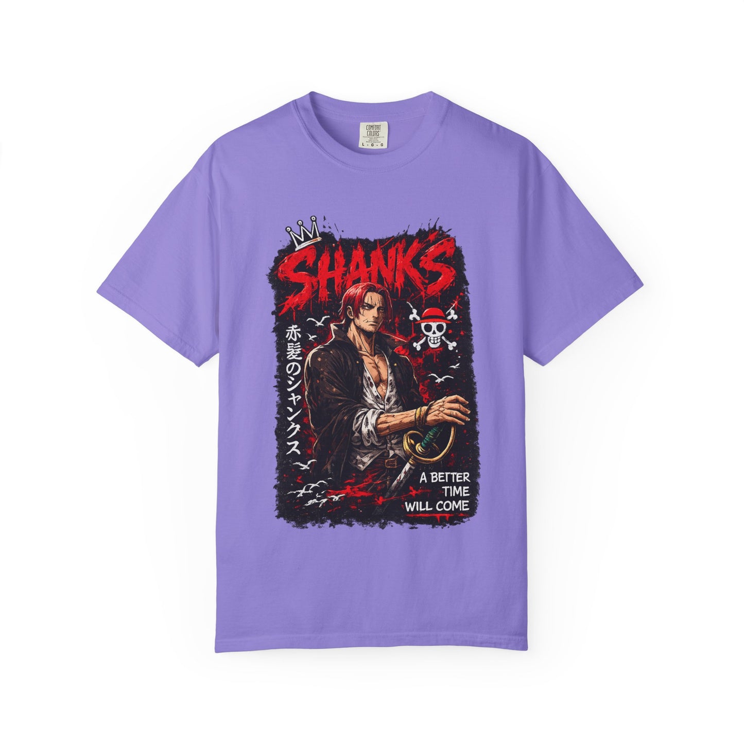 Shanks Anime Pirate Graphic T-Shirt — "A Better Time Will Come"
