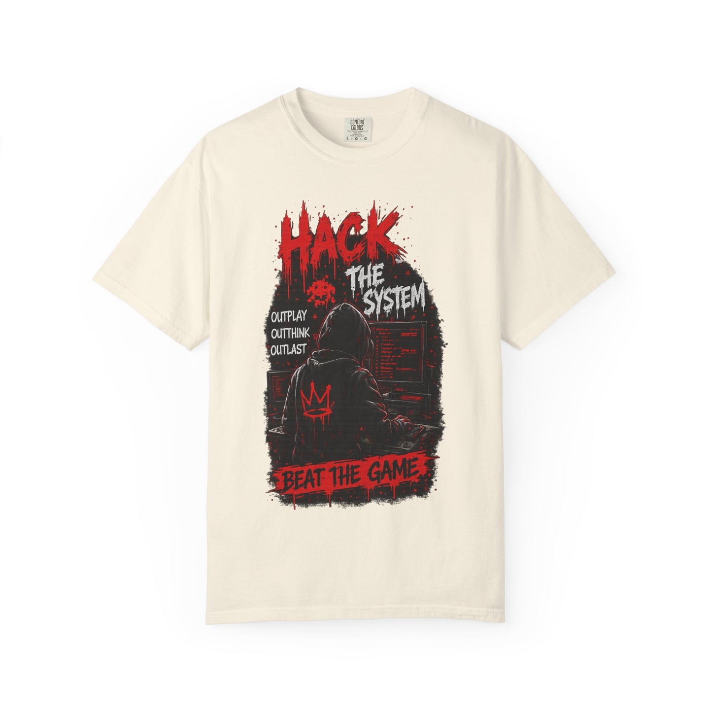 Hack the System T-Shirt — Beat the Game Hacker Graphic Tee
