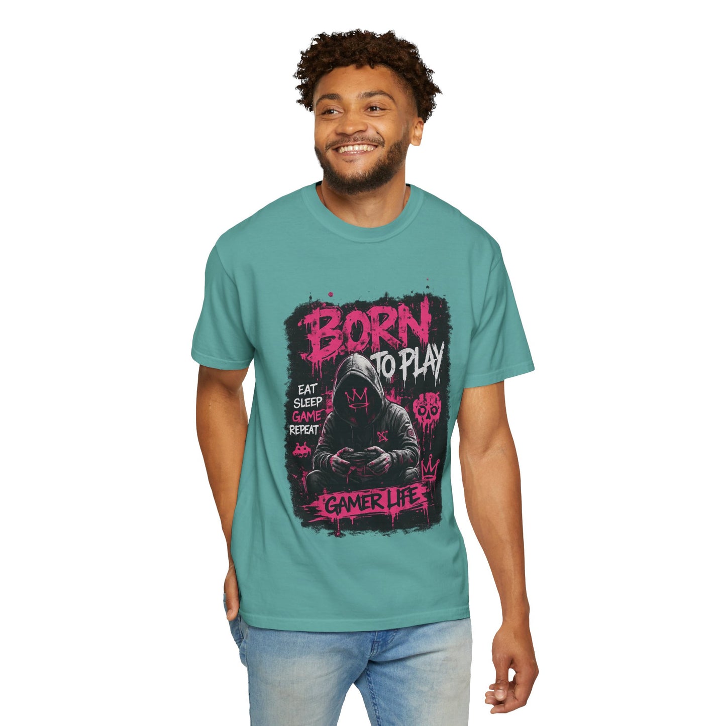 Gamer Life T-Shirt — "Born to Play" Hooded Player Graphic Tee