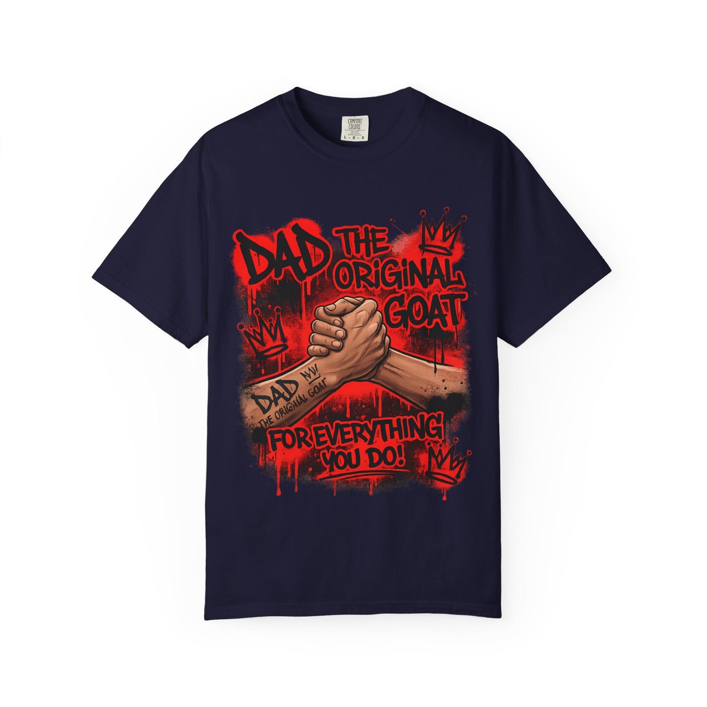 The Original GOAT Dad T-Shirt | Arm Wrestle Graphic Fathers Day Shirt