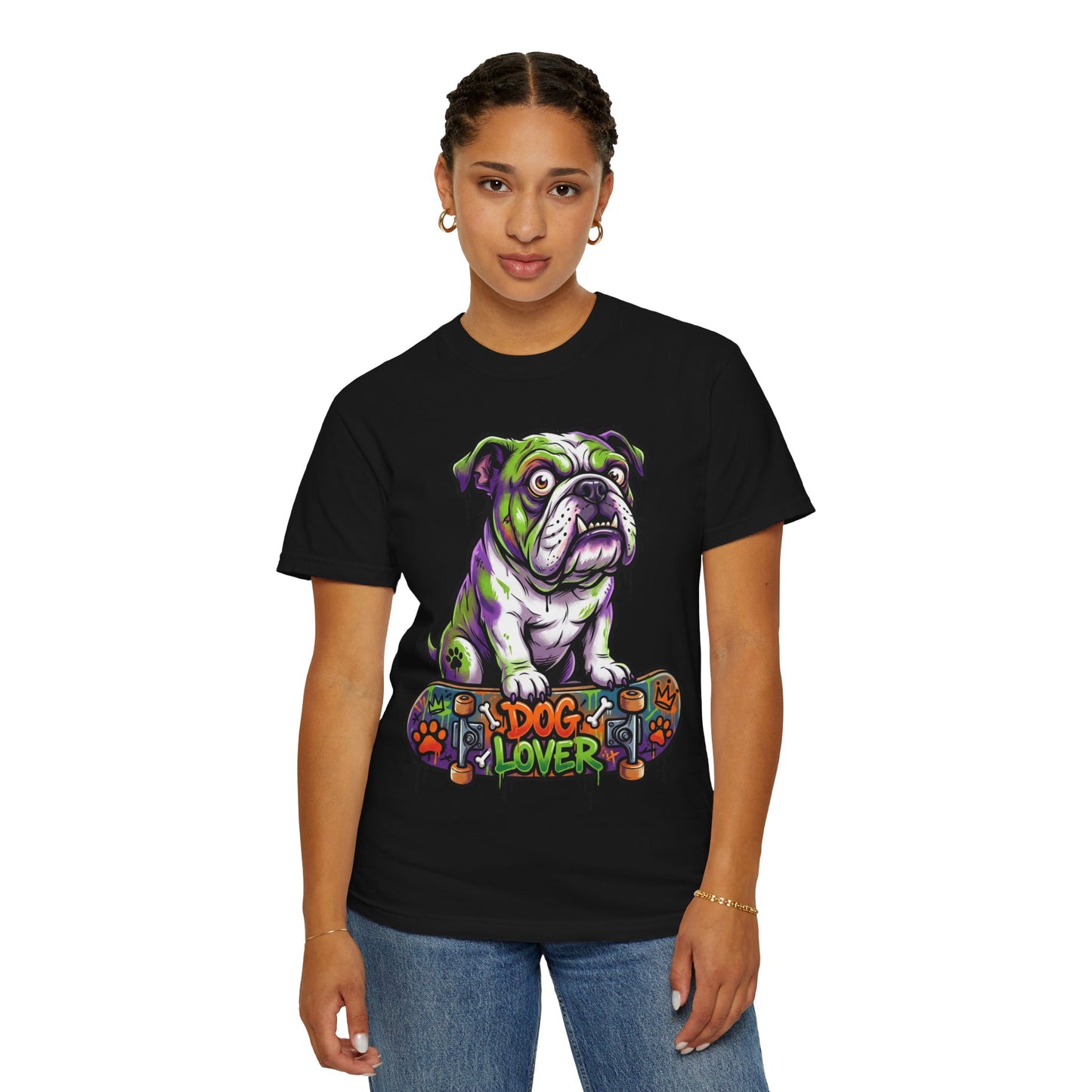 Dog Lover Skateboard Bulldog T-Shirt