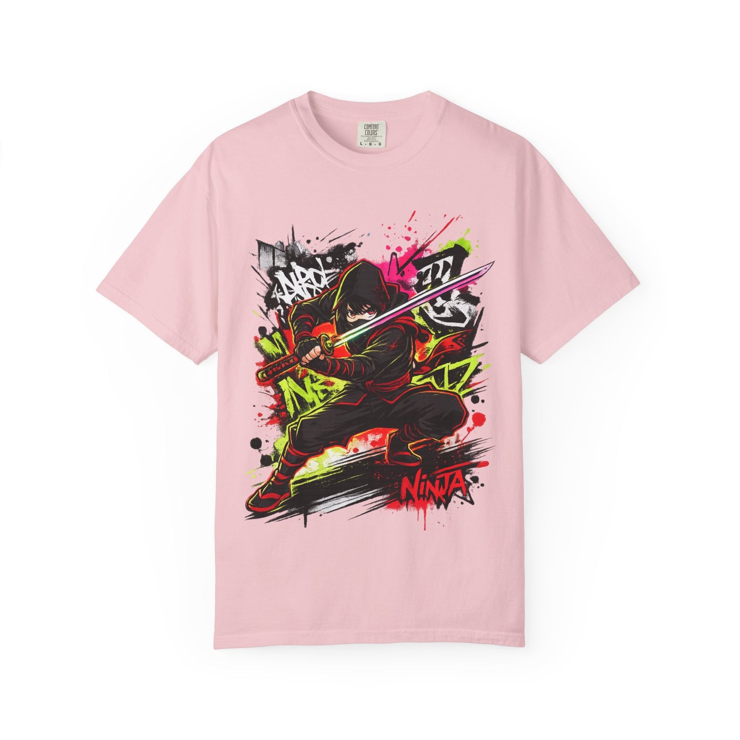 Ninja Graffiti Art T-Shirt – Urban Street Samurai Graphic Tee