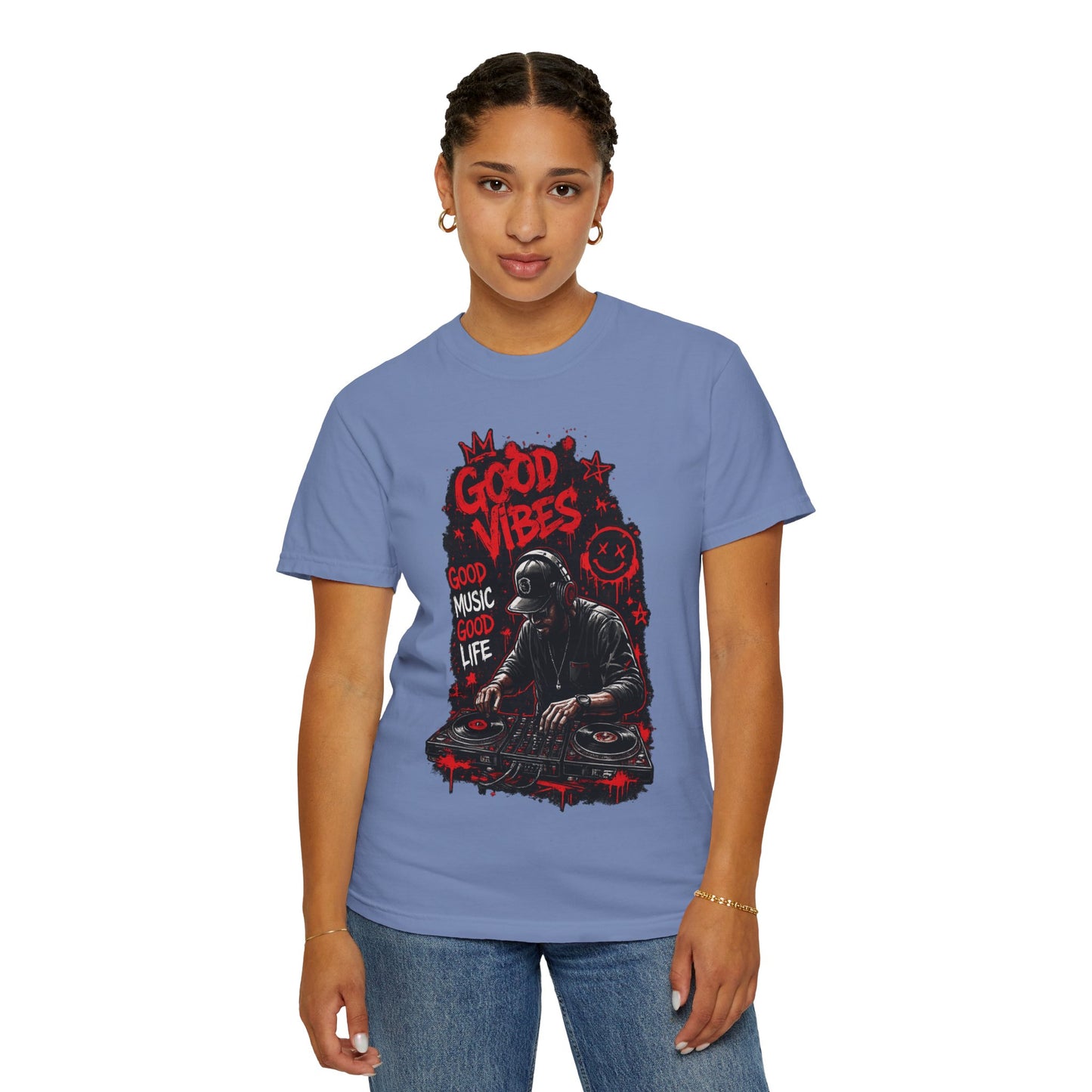 Good Vibes DJ T-Shirt — 'Good Music Good Life' Graphic Tee
