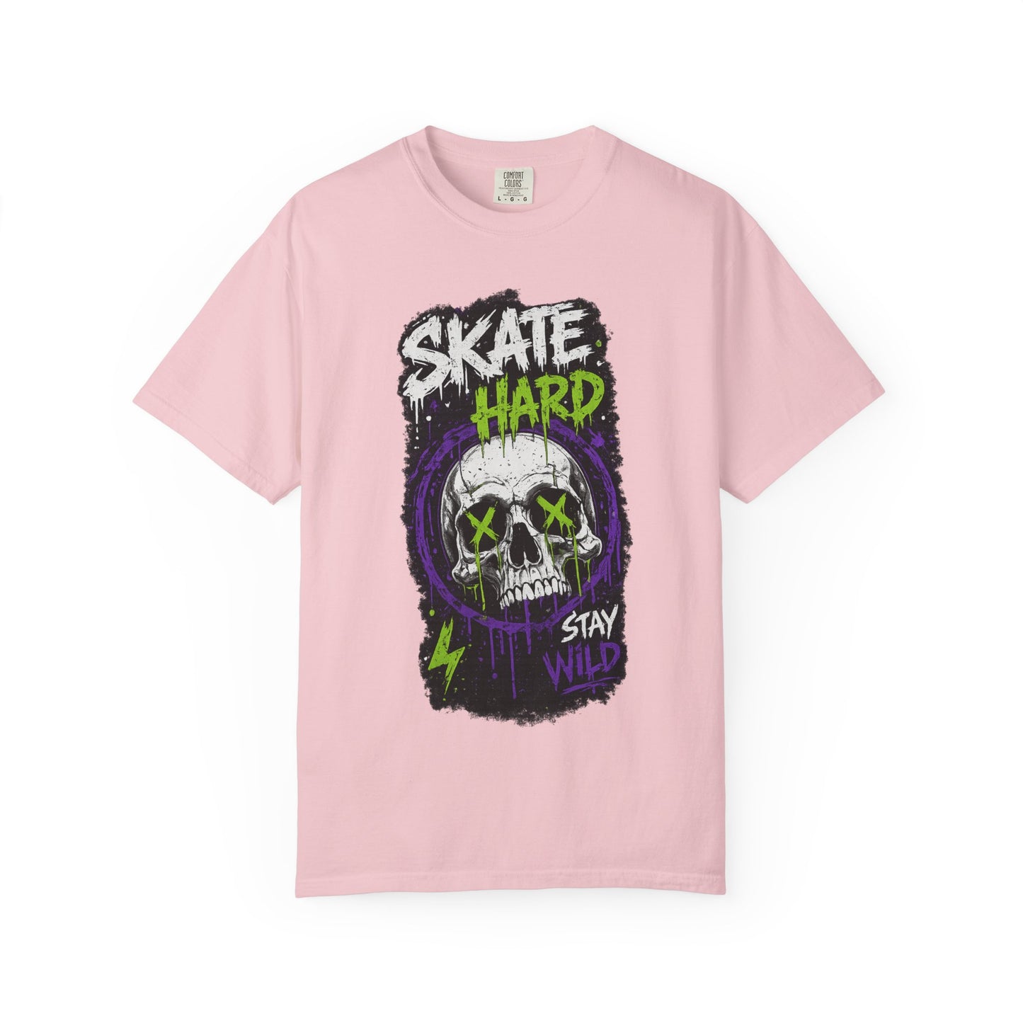 Skate Hard Skull T-Shirt — Stay Wild Graphic Tee