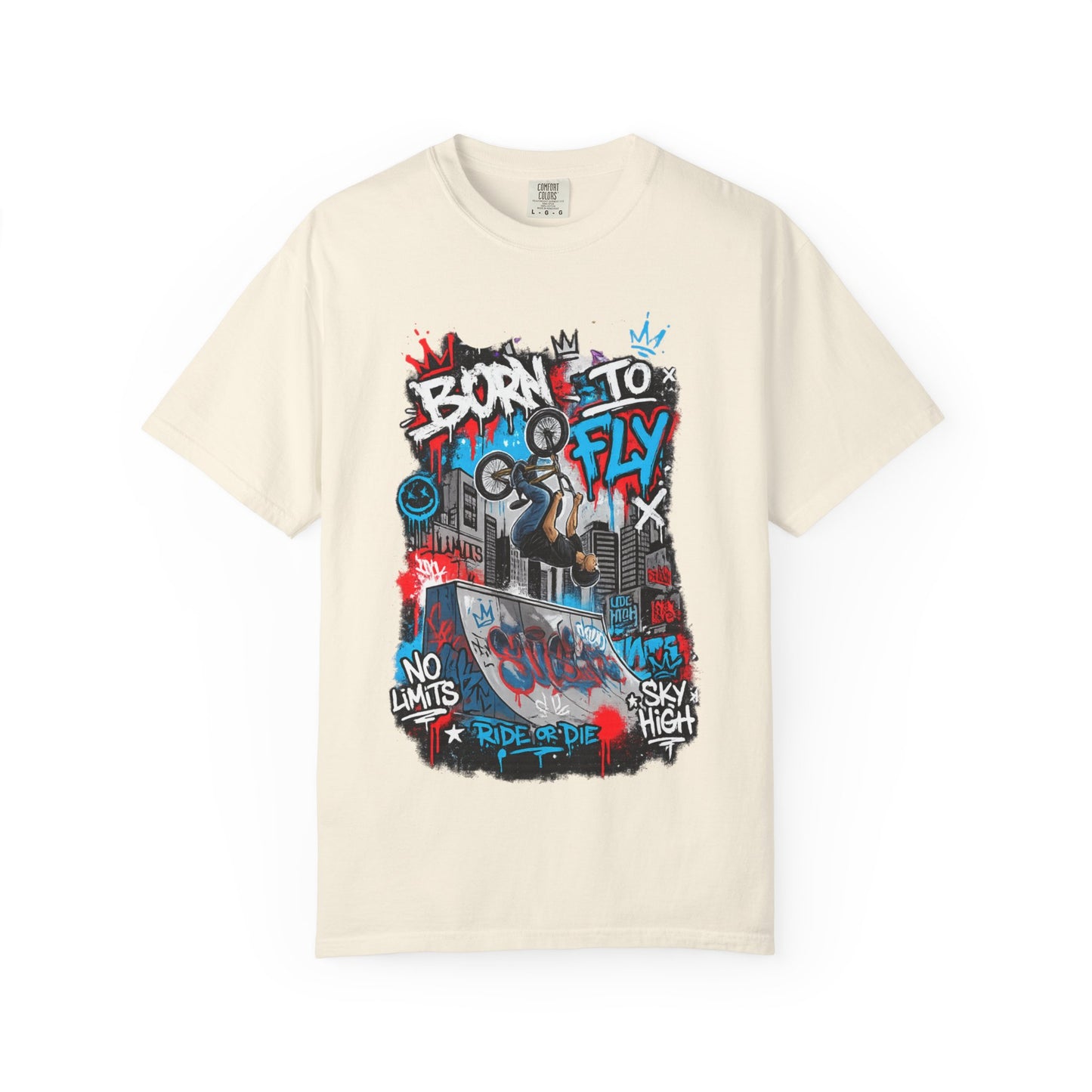 Born to Fly BMX Graffiti T-Shirt | Skate Bike Street Art Tee