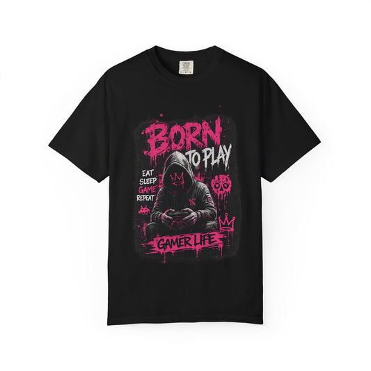 Gamer Life T-Shirt — "Born to Play" Hooded Player Graphic Tee