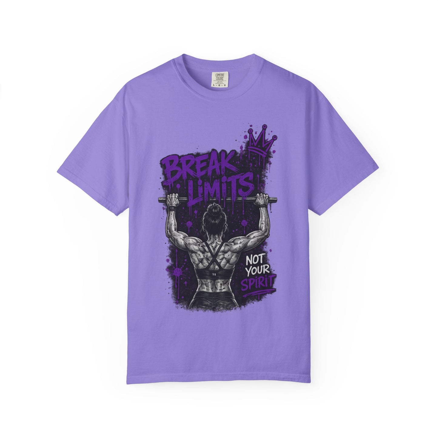 Break Limits Weightlifting T-Shirt – "Not Your Spirit" Gym Tee