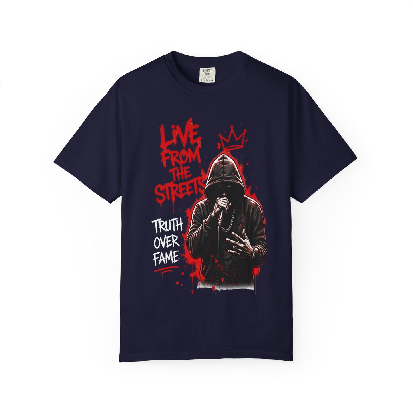 Live From The Streets Graphic T-Shirt — Hoodie Shadow Rapper Design