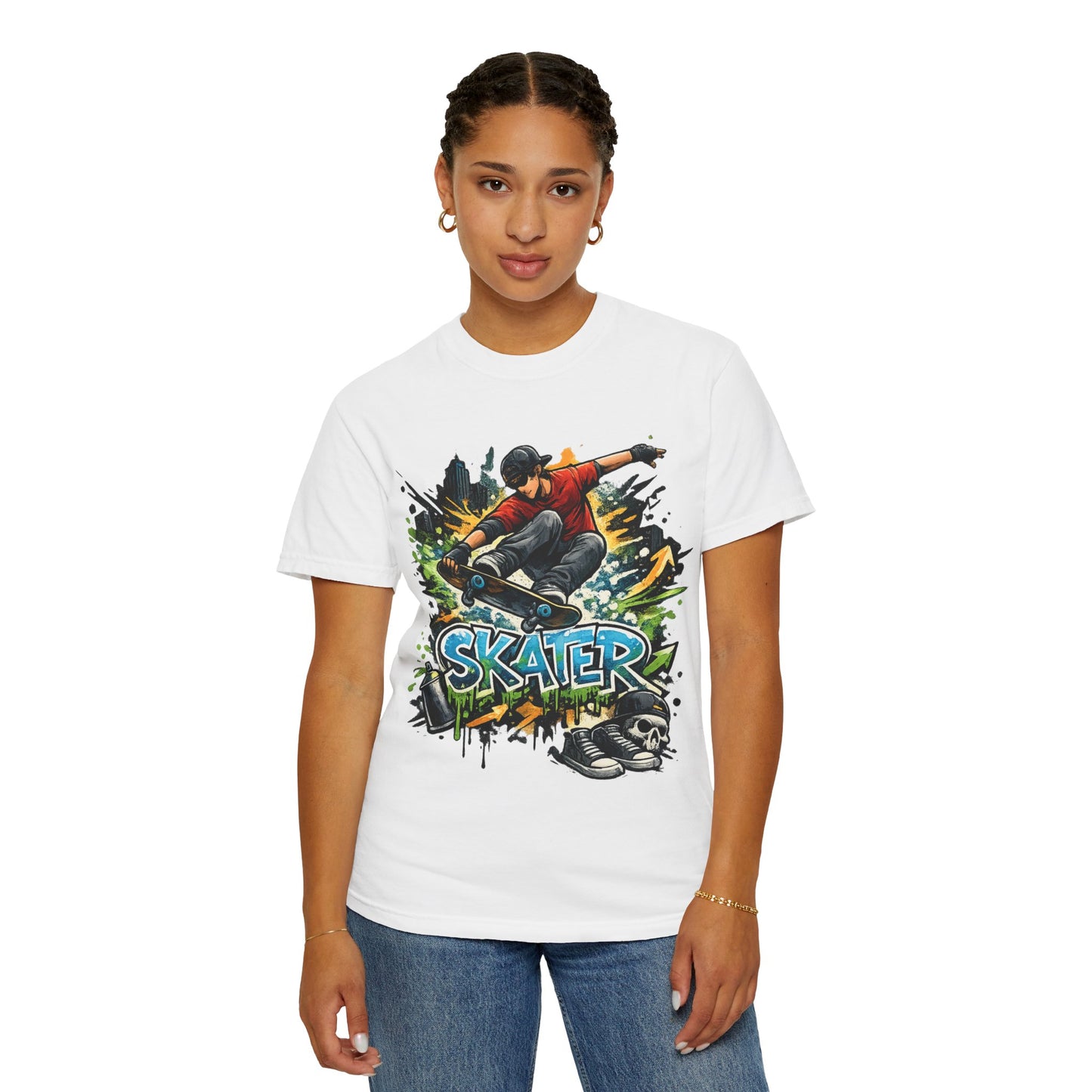 Skater Graphic T-Shirt — Urban Skateboarder Street Art Tee