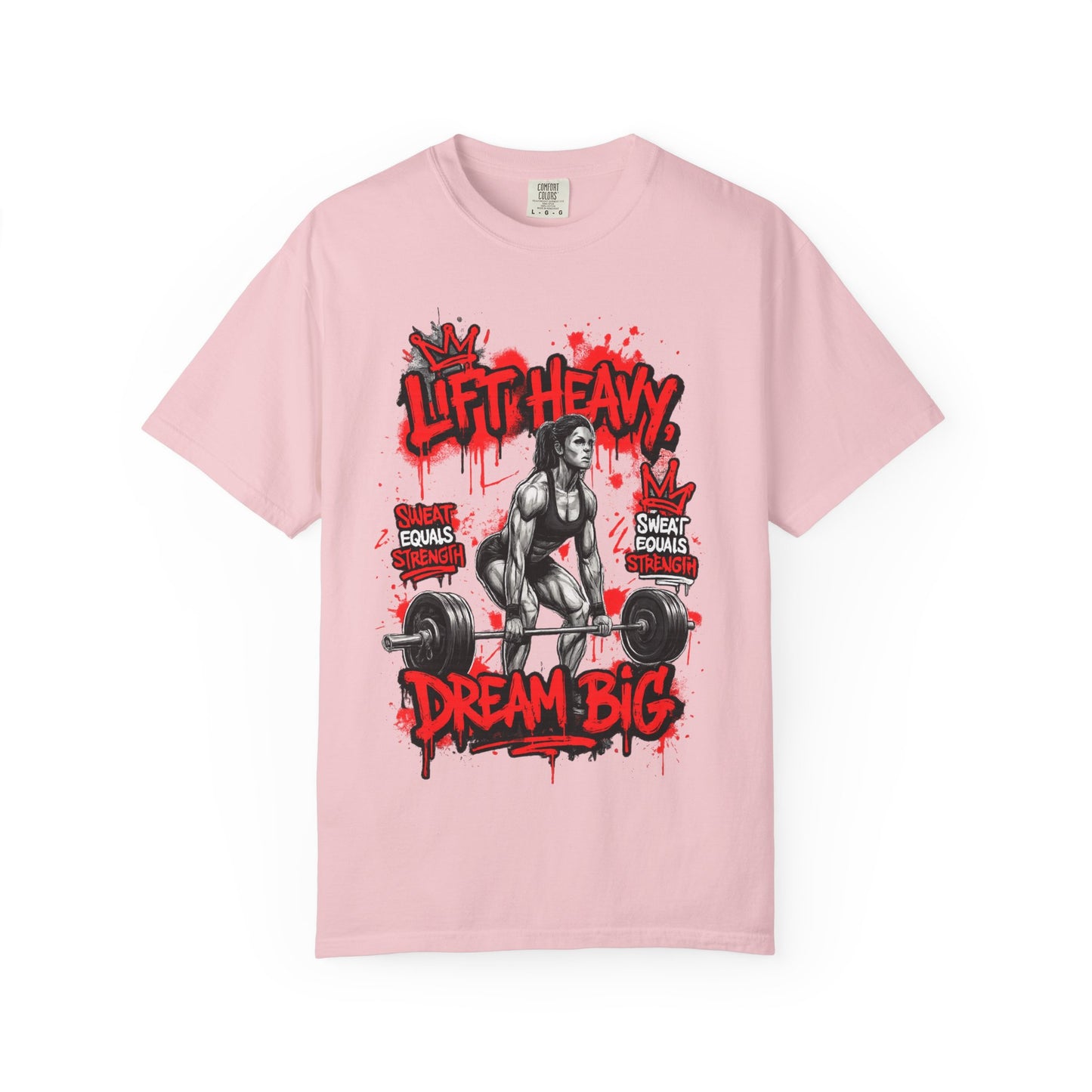 Lift Heavy Dream Big T-shirt | Female Deadlift Weightlifting Design