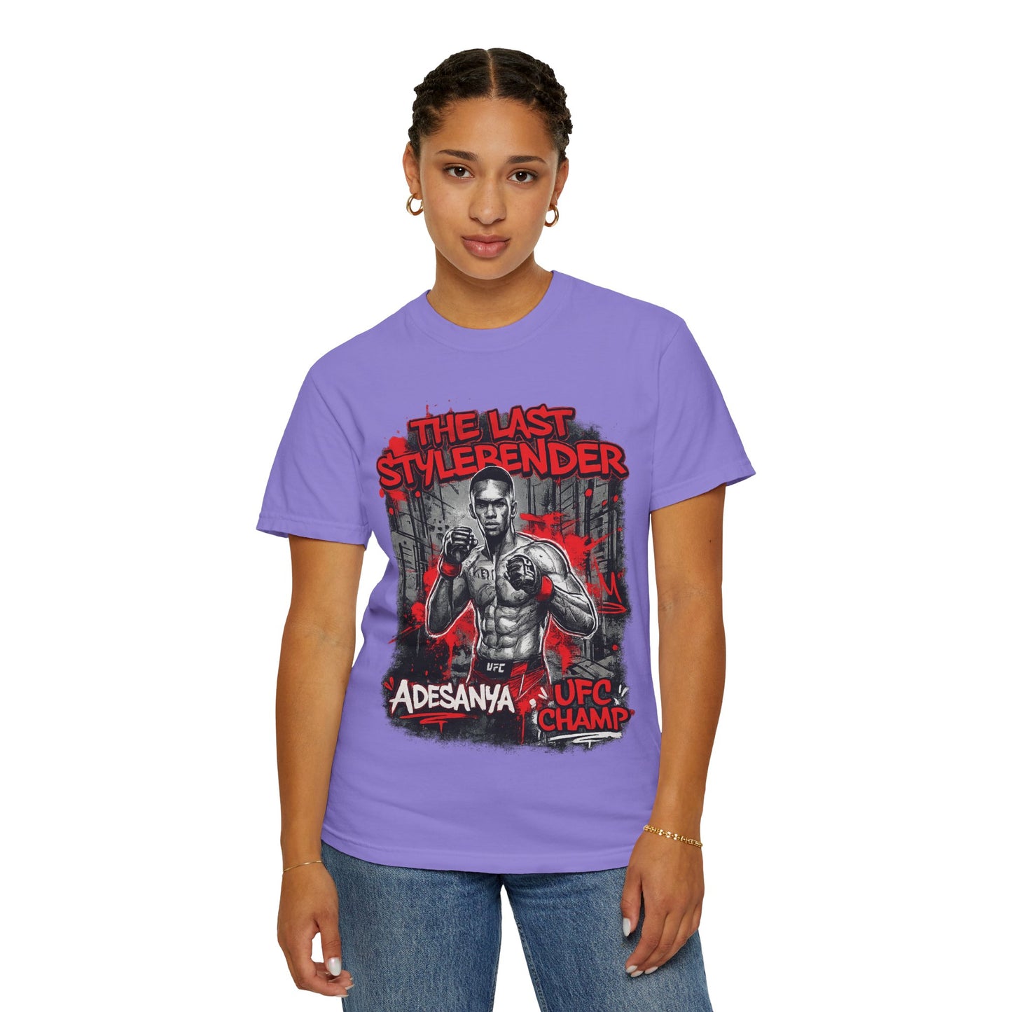 Adesanya 'The Last Stylerender' UFC Champ Graphic T-Shirt