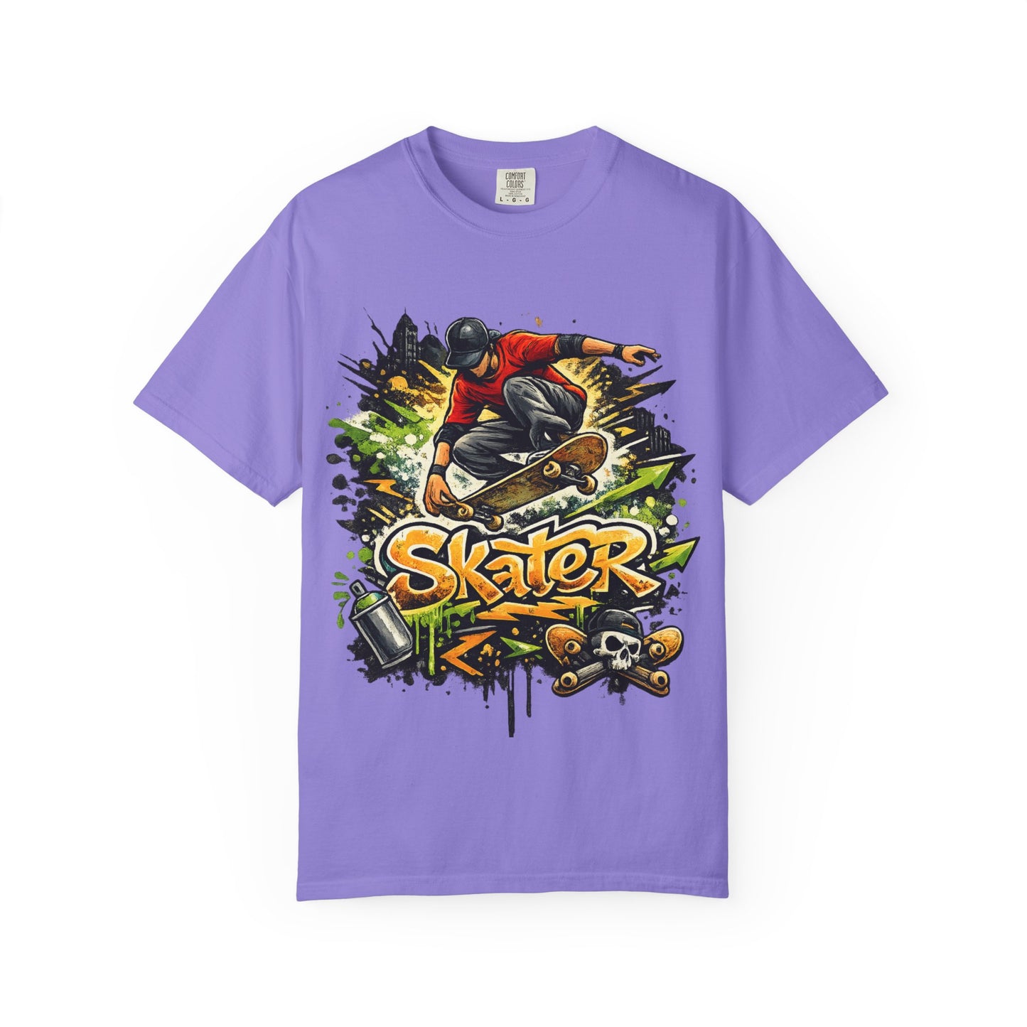 Skater Graphic T-Shirt - Unisex Garment-Dyed Tee for Skate Lovers